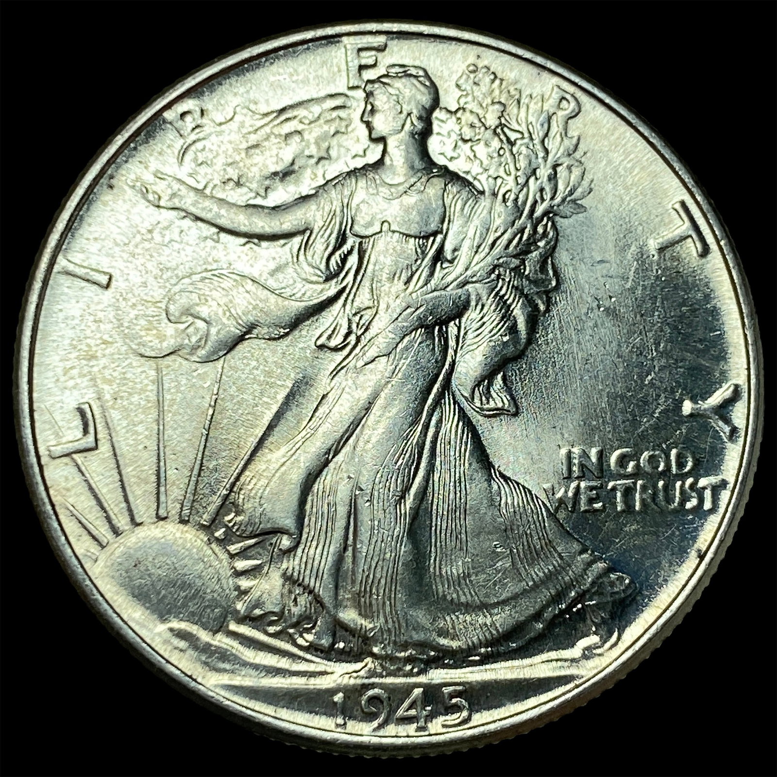 1945 Walking Liberty Half Dollar GEM BU (1 of 2)