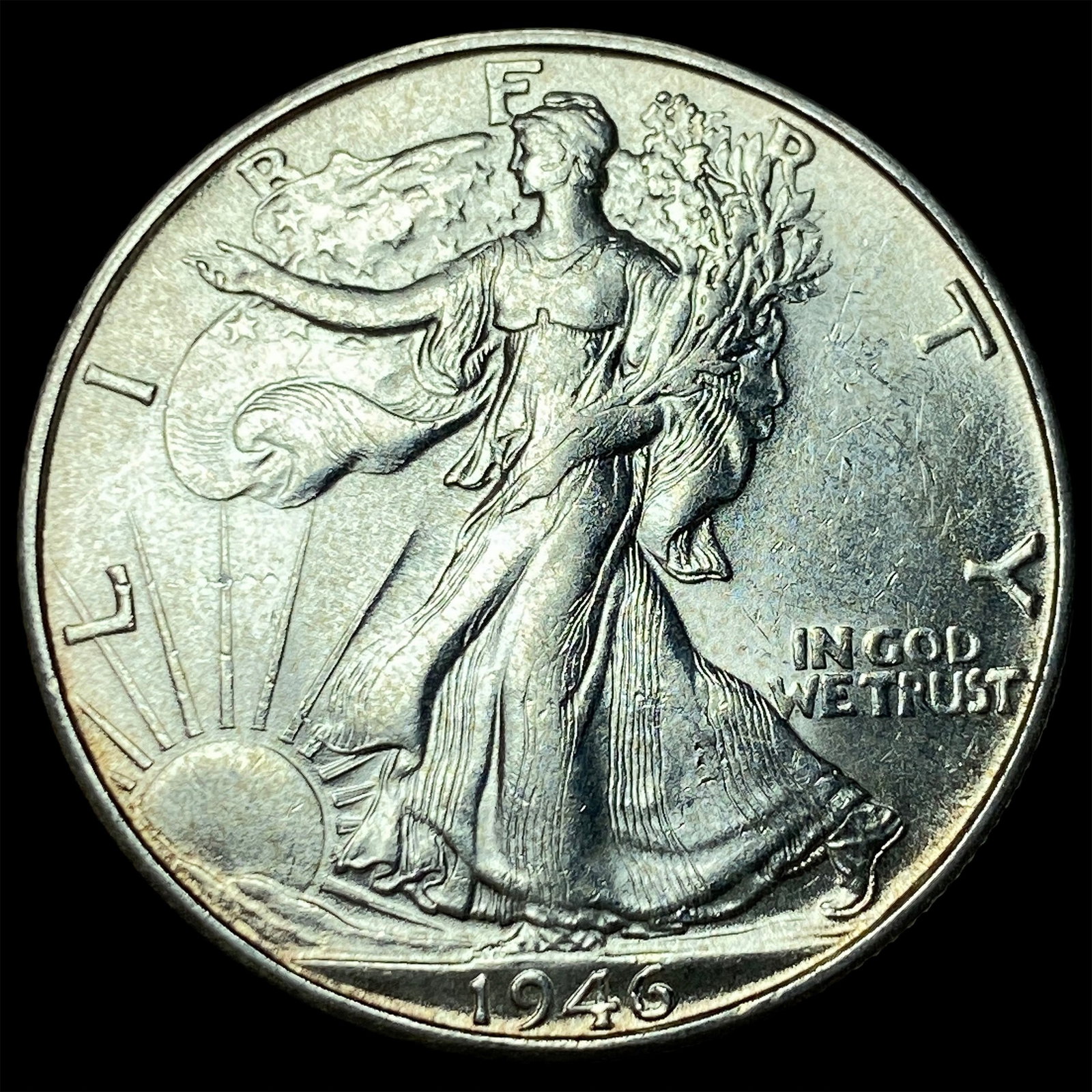 1946-S Silver Half Dollar GEM BU (1 of 2)