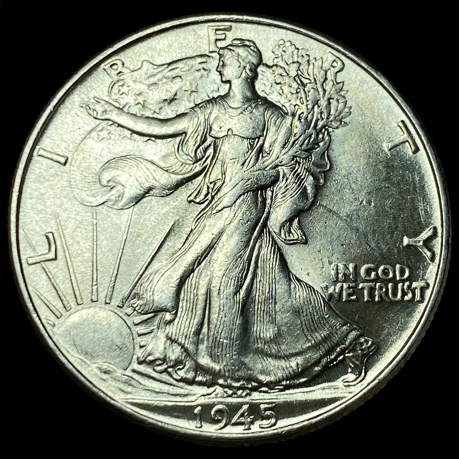 1945 Silver Walking Liberty Half Dollar CHOICE BU: 1945 Silver Walking Liberty Half Dollar CHOICE BU