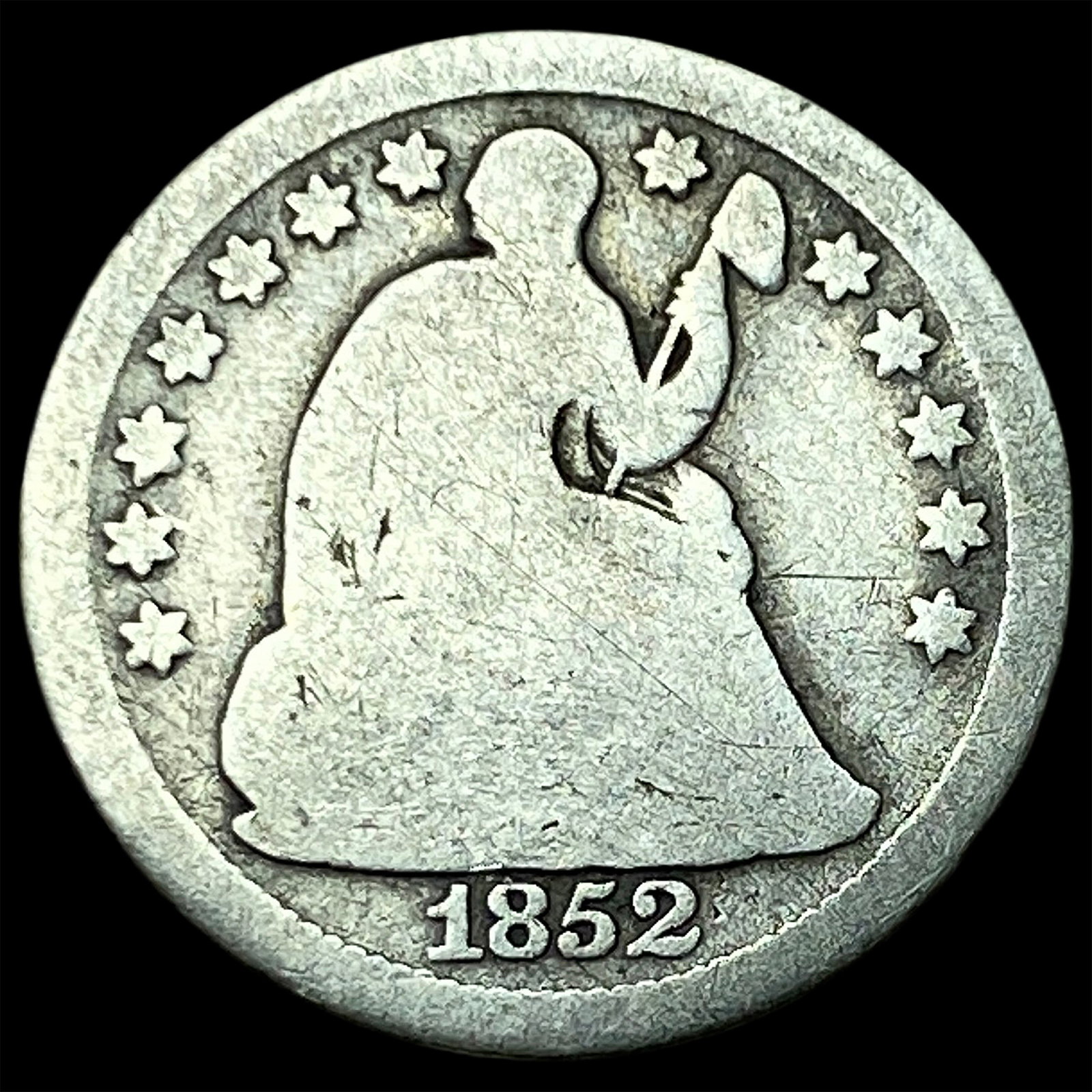 1852-O Silver Half Dime NICELY CIRCULATED: 1852-O Silver Half Dime NICELY CIRCULATED