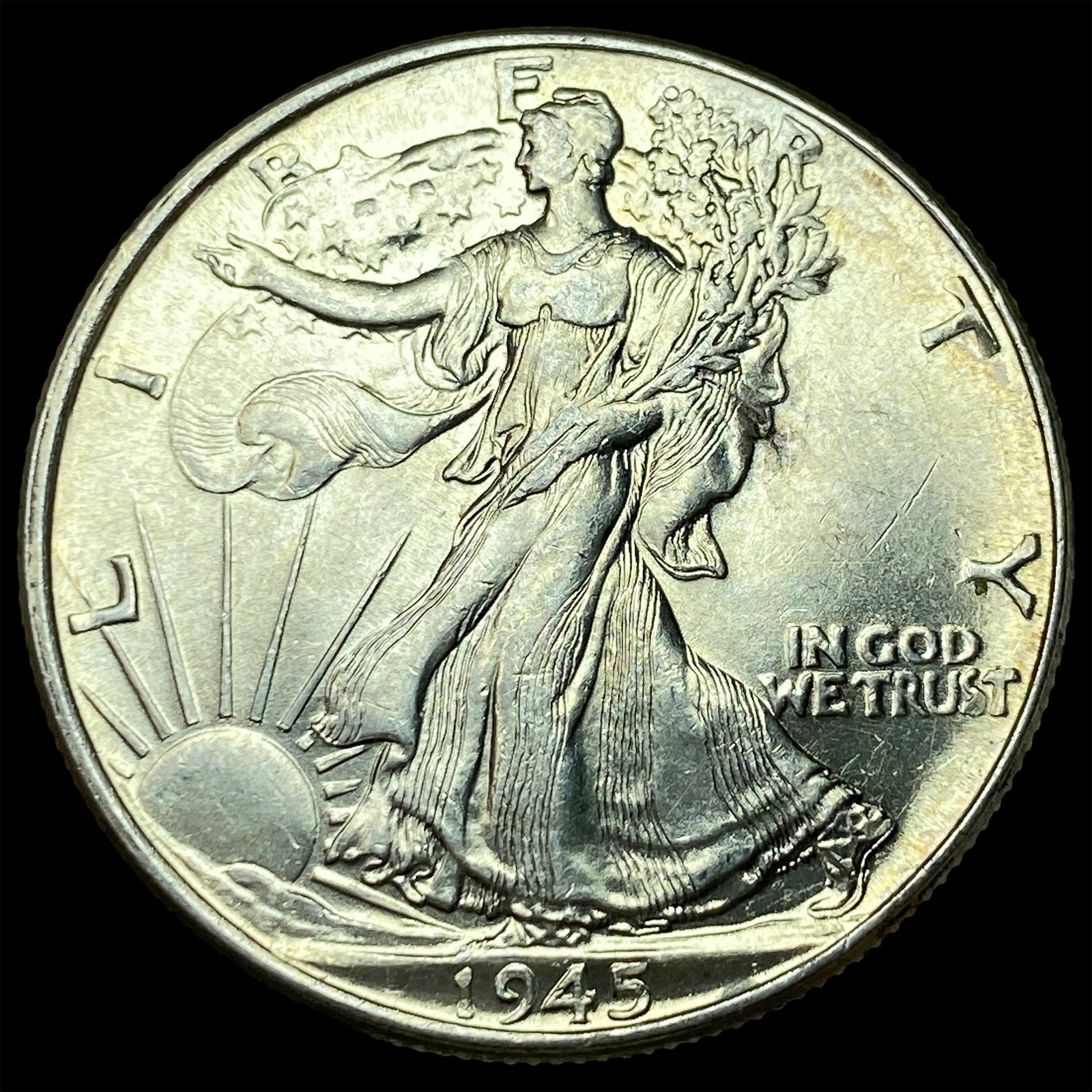1945-S Silver Walking Liberty Half Dollar GEM BU: 1945-S Silver Walking Liberty Half Dollar GEM BU