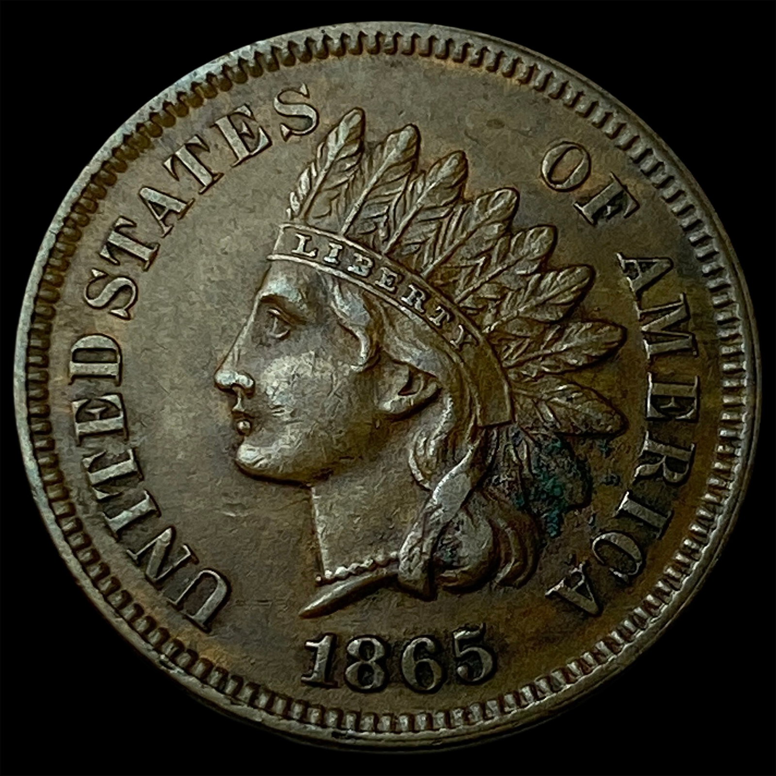 1865 Indian Head Cent CHOICE AU: 1865 Indian Head Cent CHOICE AU