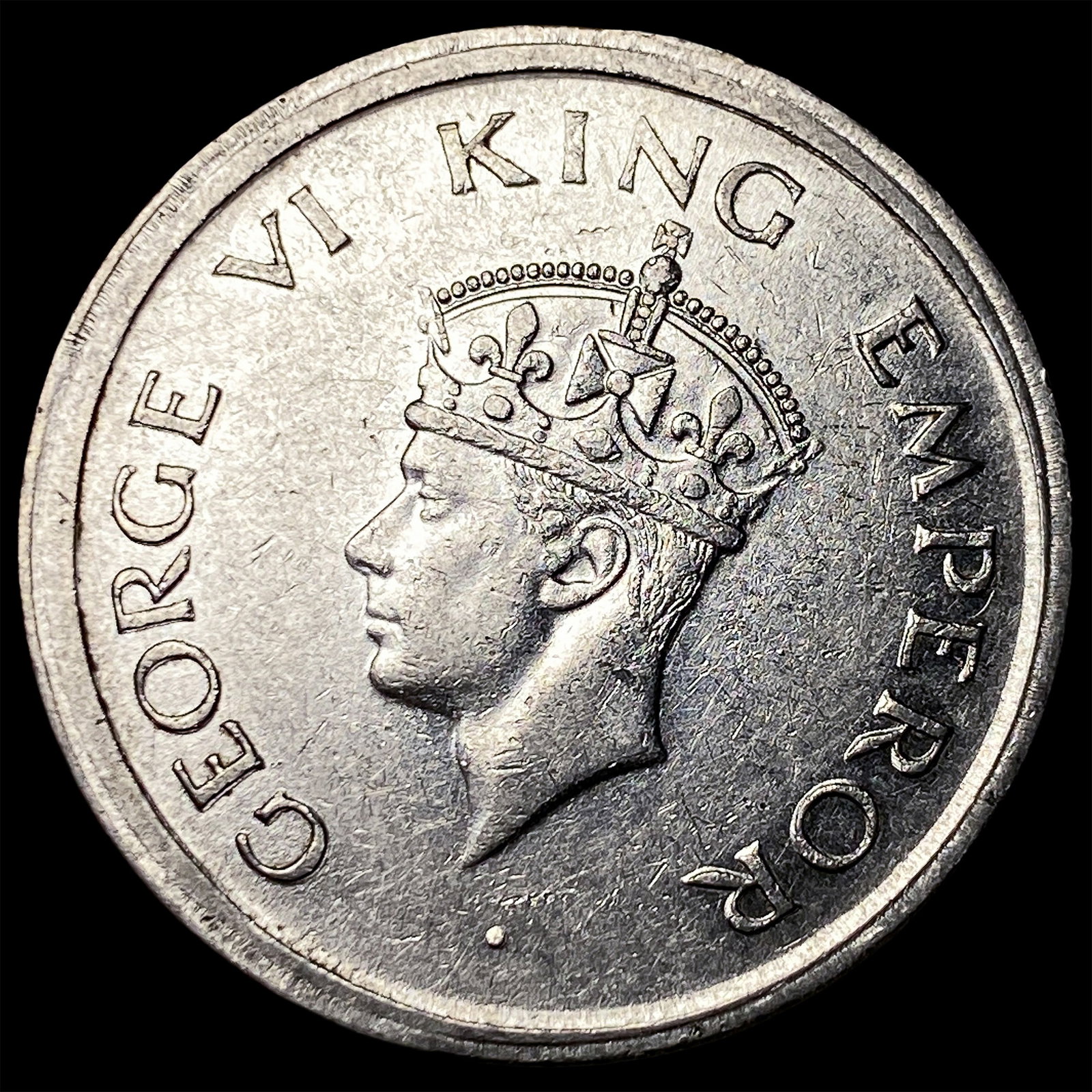 1947 British India Silver Rupee: 1947 British India Silver Rupee