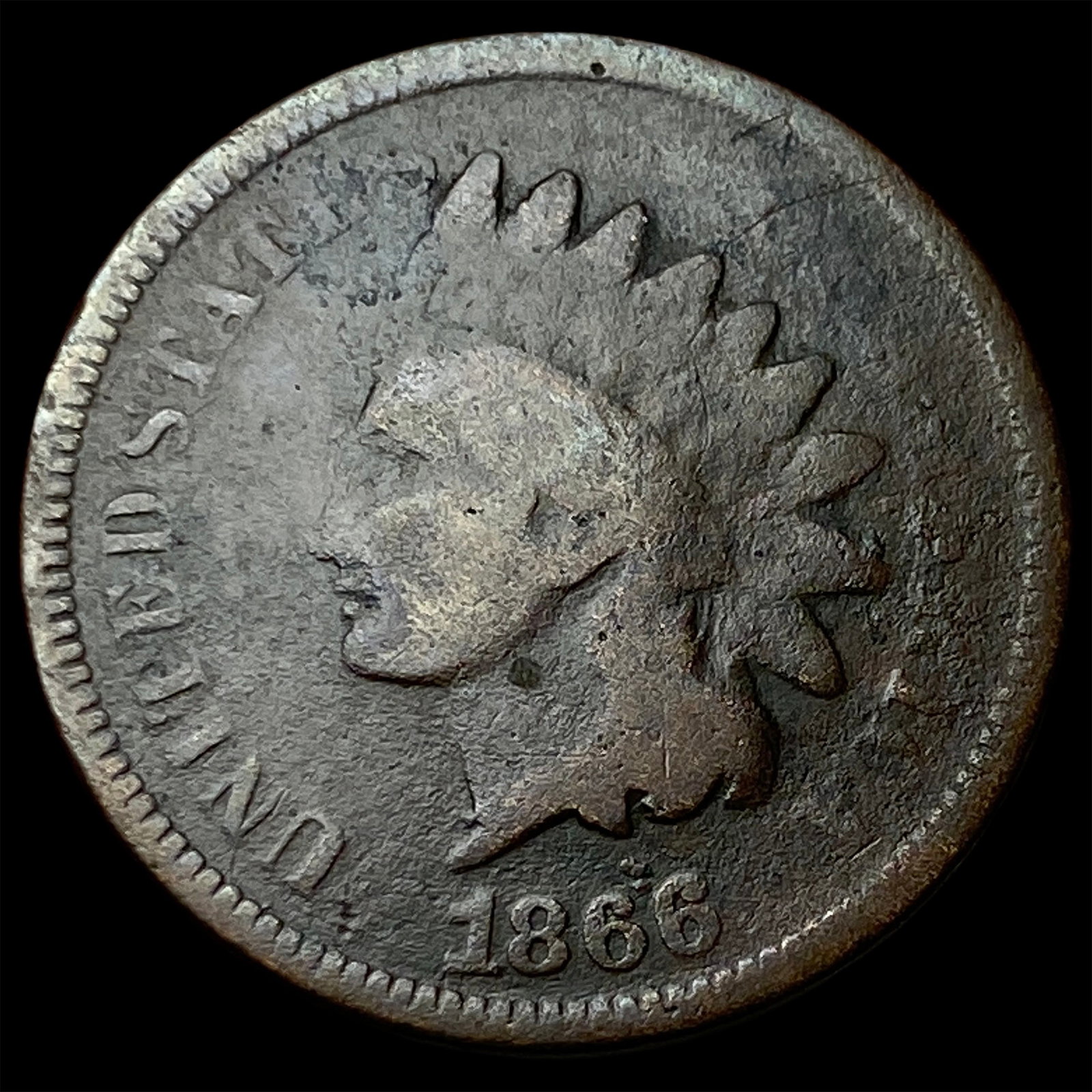 1866 Indian Head Cent LIGHTLY CIRCULATED: 1866 Indian Head Cent LIGHTLY CIRCULATED