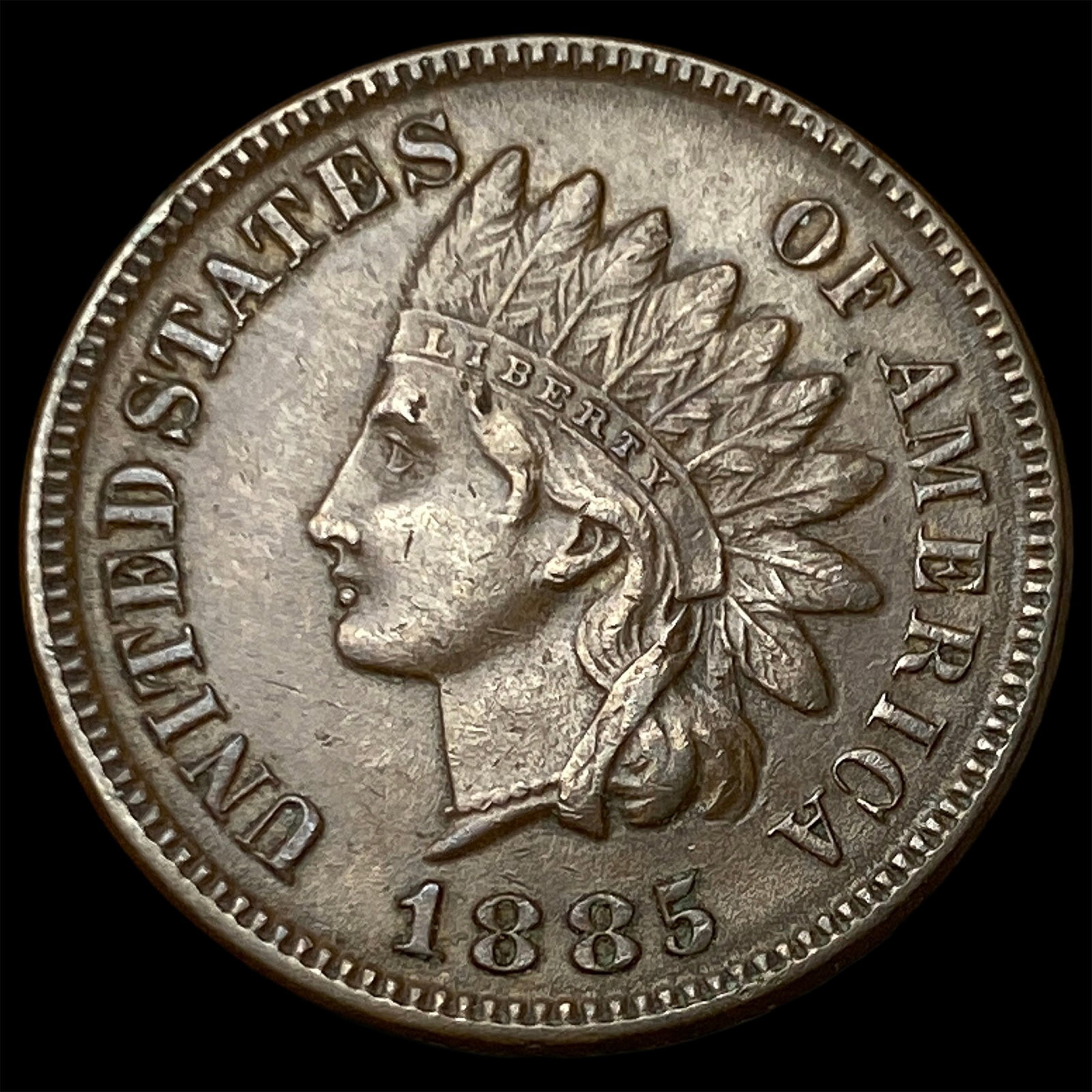 1885 Indian Head Cent CLOSELY UNCIRCULATED (1 of 2)