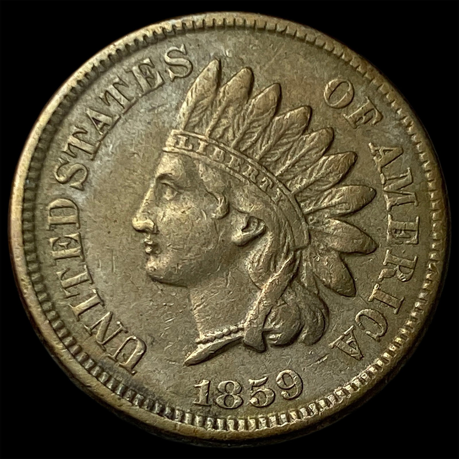 1859 Indian Head Cent CLOSELY UNCIRCULATED: 1859 Indian Head Cent CLOSELY UNCIRCULATED
