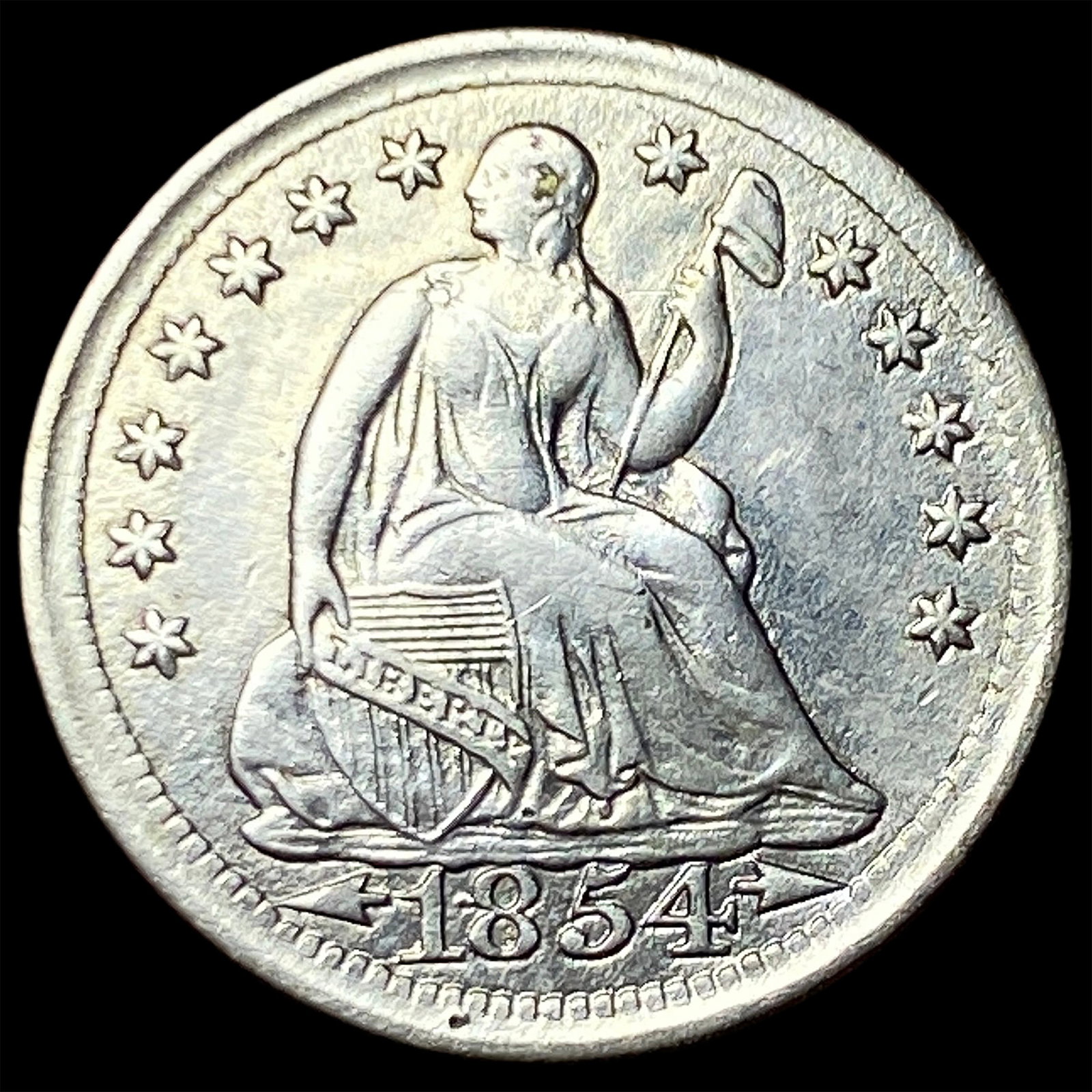 1854 Arrows Seated Liberty Half Dime UNCIRCULATED: 1854 Arrows Seated Liberty Half Dime UNCIRCULATED