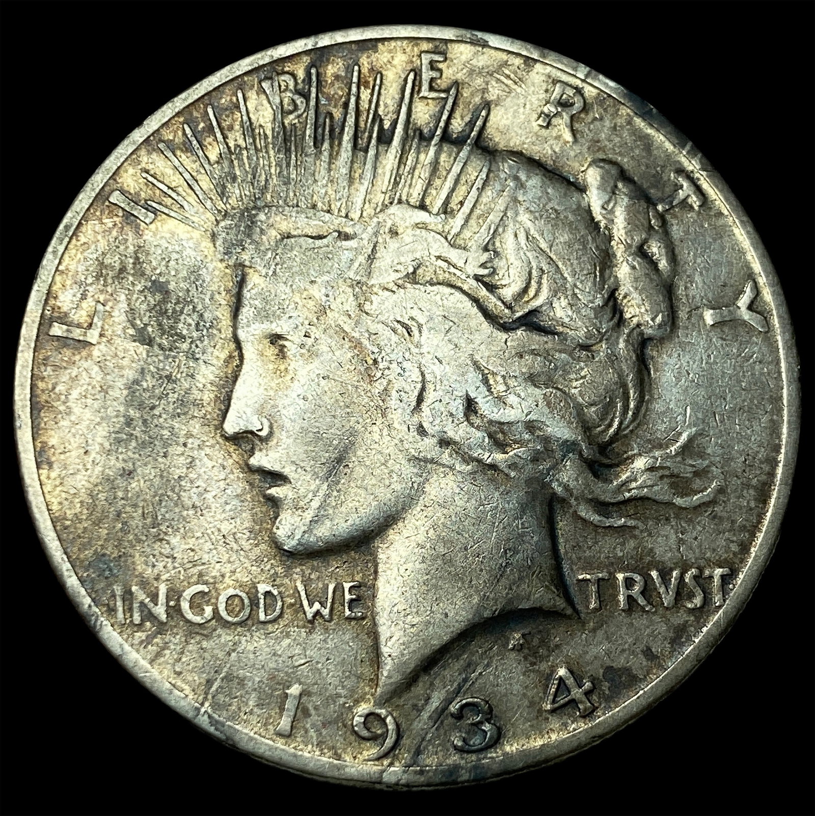 1934-S Silver Peace Dollar NEARLY UNCIRCULATED (1 of 2)