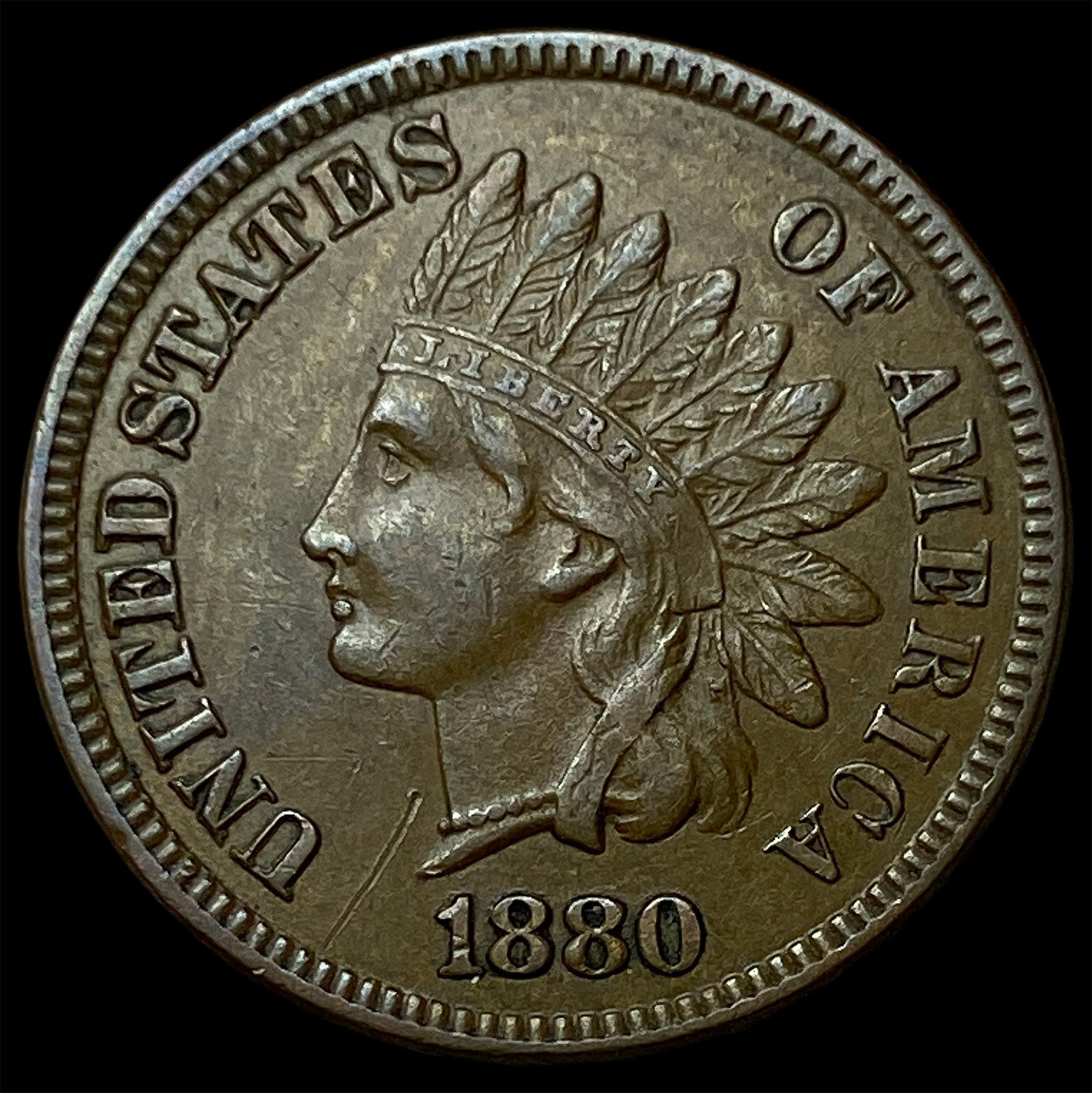 1880 Indian Head Cent CLOSELY UNCIRCULATED (1 of 2)