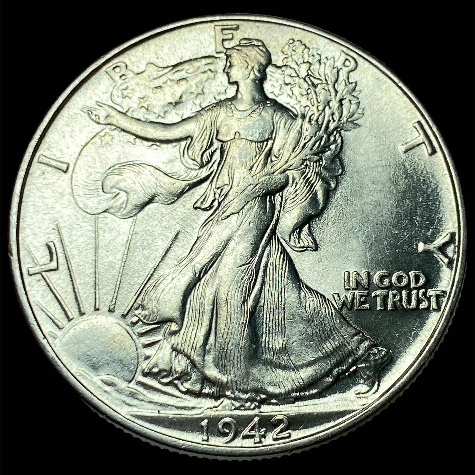 1942 Walking Liberty Half Dollar GEM BU (1 of 2)