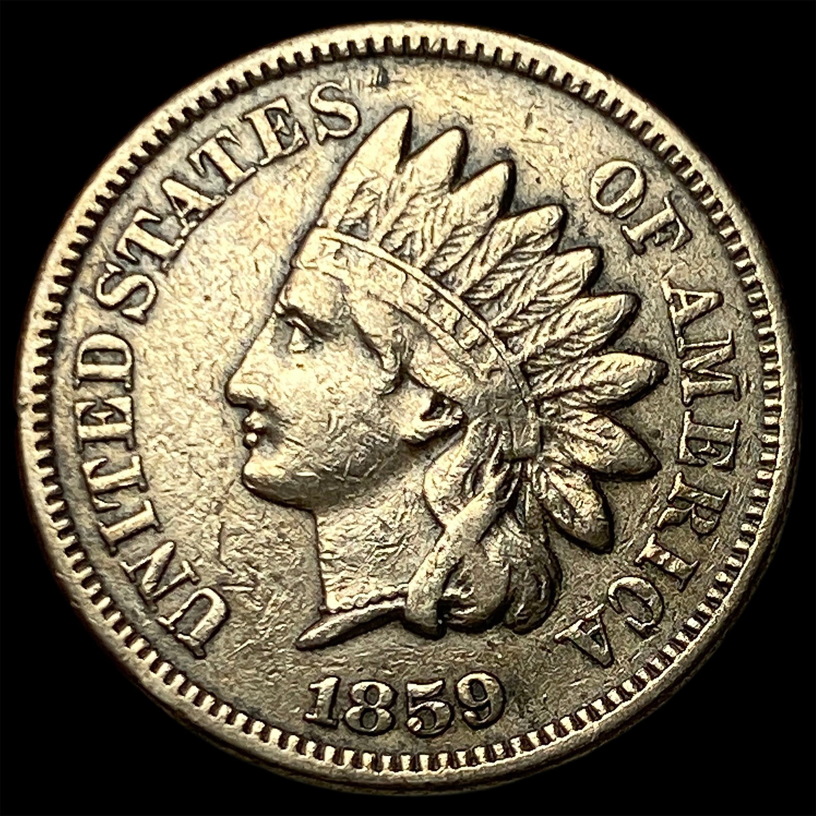 1859 Indian Head Cent LIGHTLY CIRCULATED: 1859 Indian Head Cent LIGHTLY CIRCULATED
