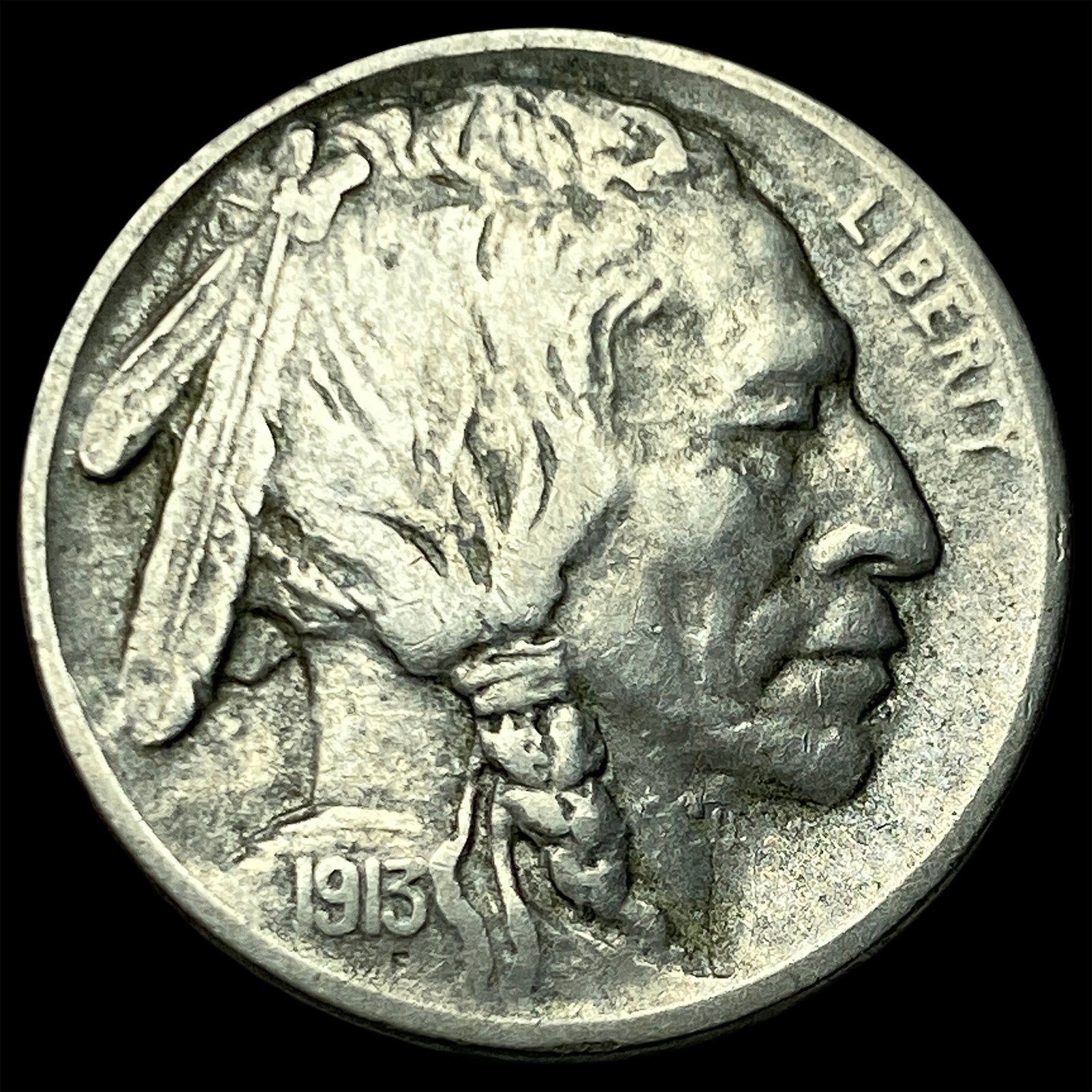 1913-S Buffalo Nickel Type 1 LIGHTLY CIRCULATED: 1913-S Buffalo Nickel Type 1 LIGHTLY CIRCULATED
