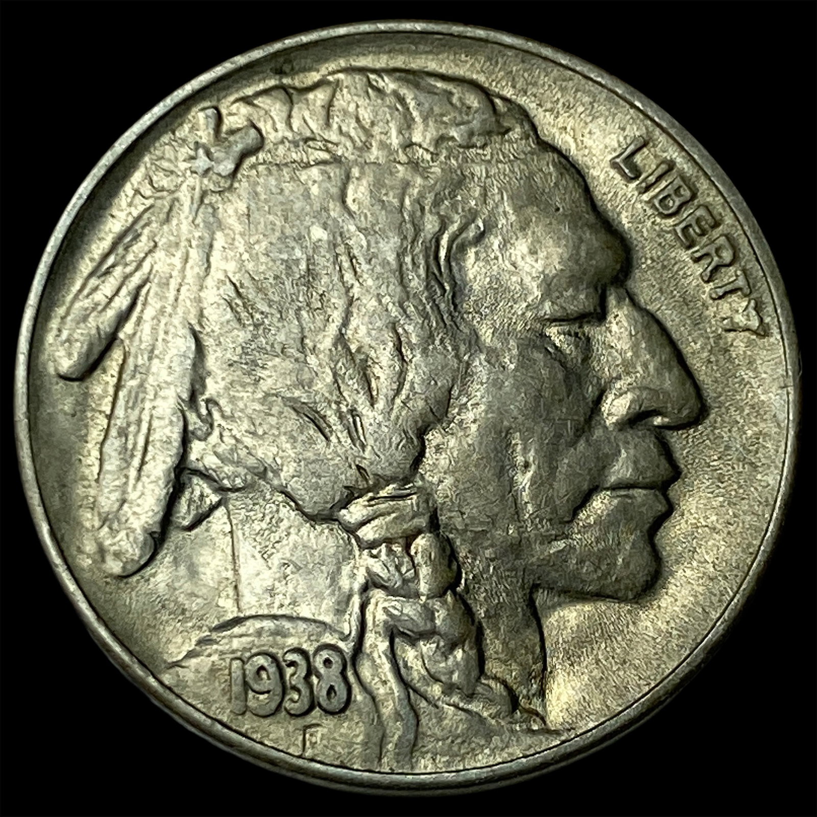 1938-D Buffalo Nickel NEARLY UNCIRCULATED: 1938-D Buffalo Nickel NEARLY UNCIRCULATED