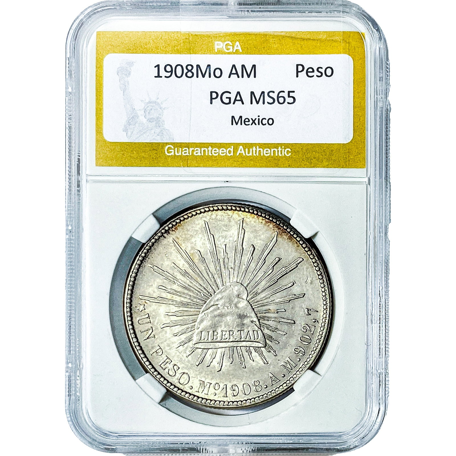 1908 Mo AM Peso Mexico PGA MS65 (1 of 2)