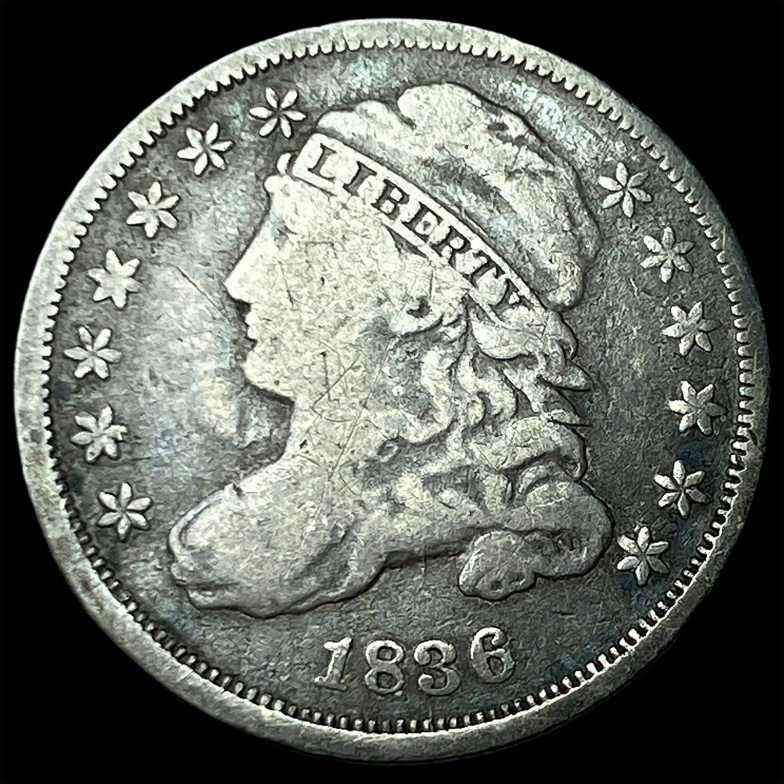 1836 Capped Bust Dime LIGHTLY CIRCULATED (1 of 2)