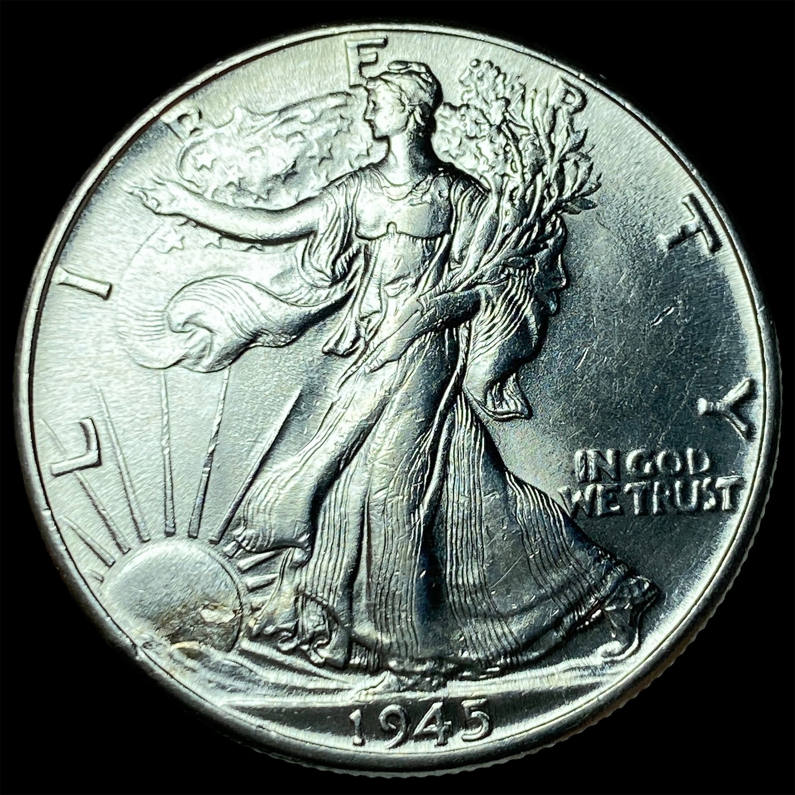 1945 Walking Liberty Half Dollar CHOICE BU: 1945 Walking Liberty Half Dollar CHOICE BU