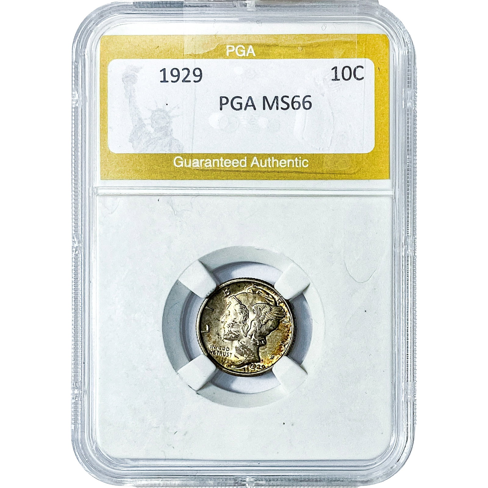 1929 Mercury Silver Dime PGA MS66: 1929 Mercury Silver Dime PGA MS66
