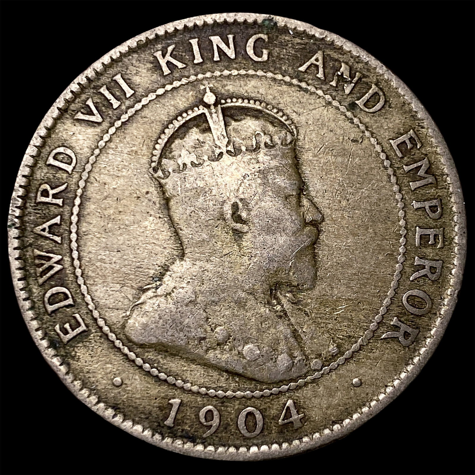 1904 Jamaica Copper Nickel 1 Penny: 1904 Jamaica Copper Nickel 1 Penny