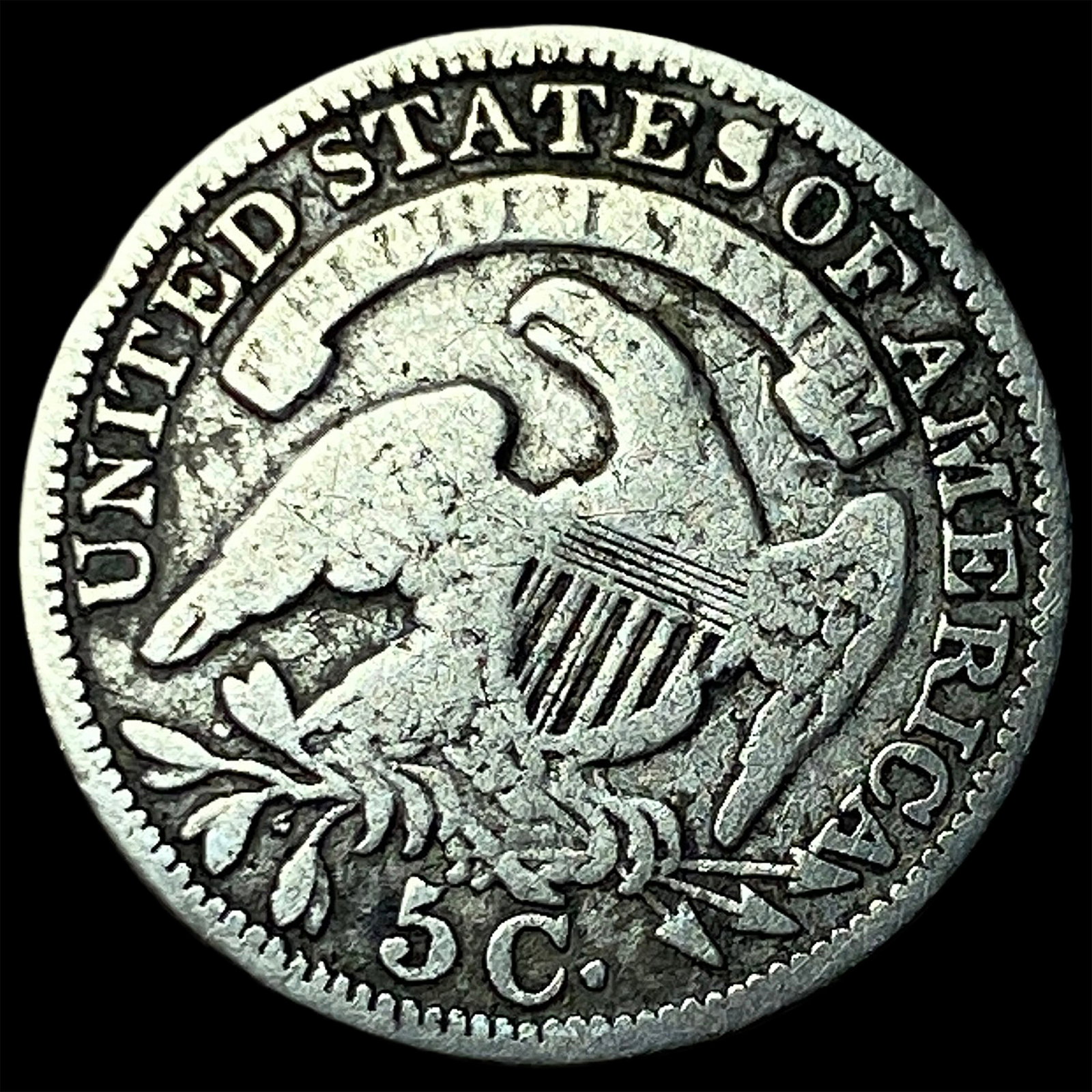 1834 Capped Bust Half Dime LIGHTLY CIRCULATED - 2