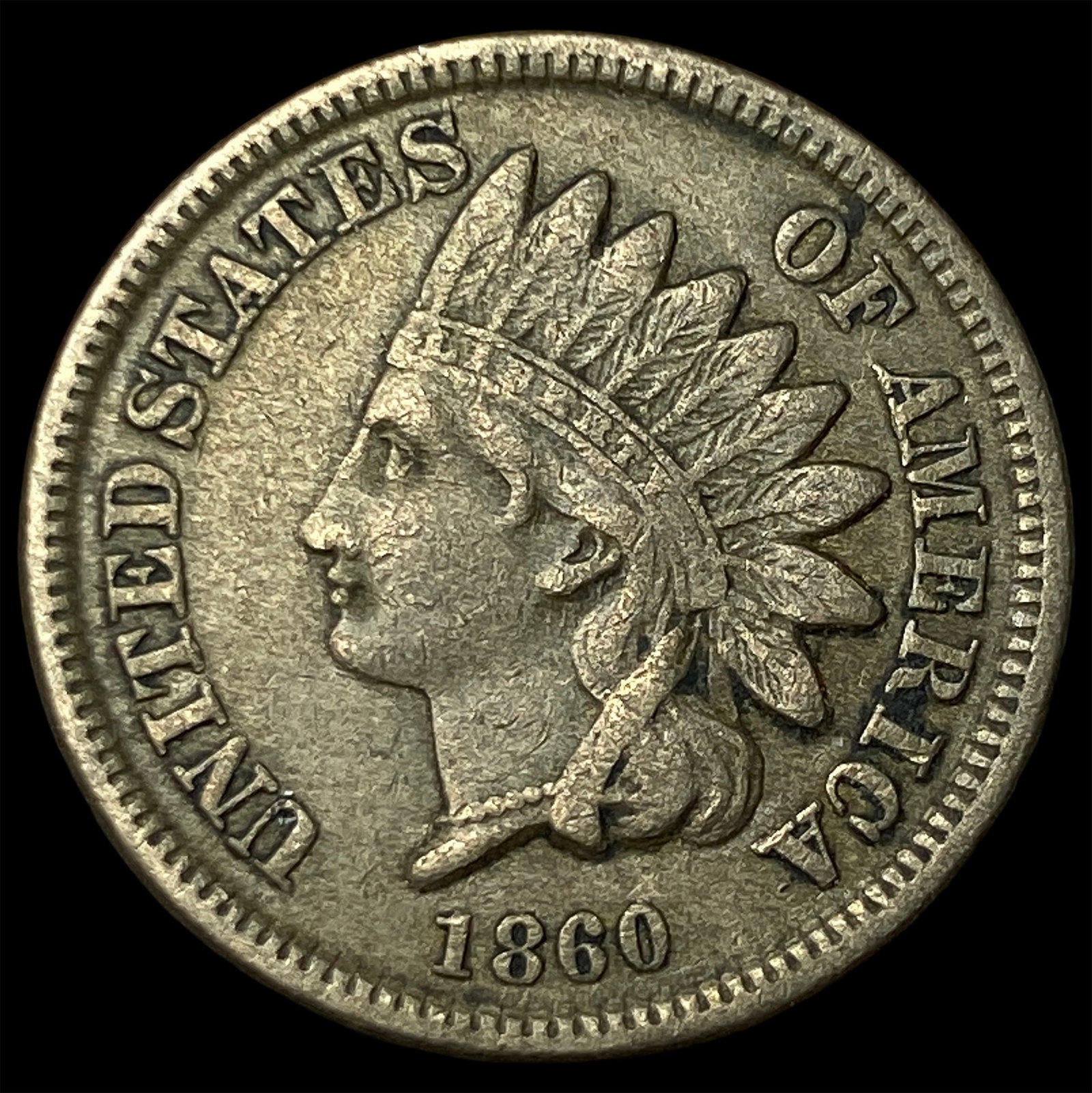 1860 Indian Head Cent LIGHTLY CIRCULATED: 1860 Indian Head Cent LIGHTLY CIRCULATED
