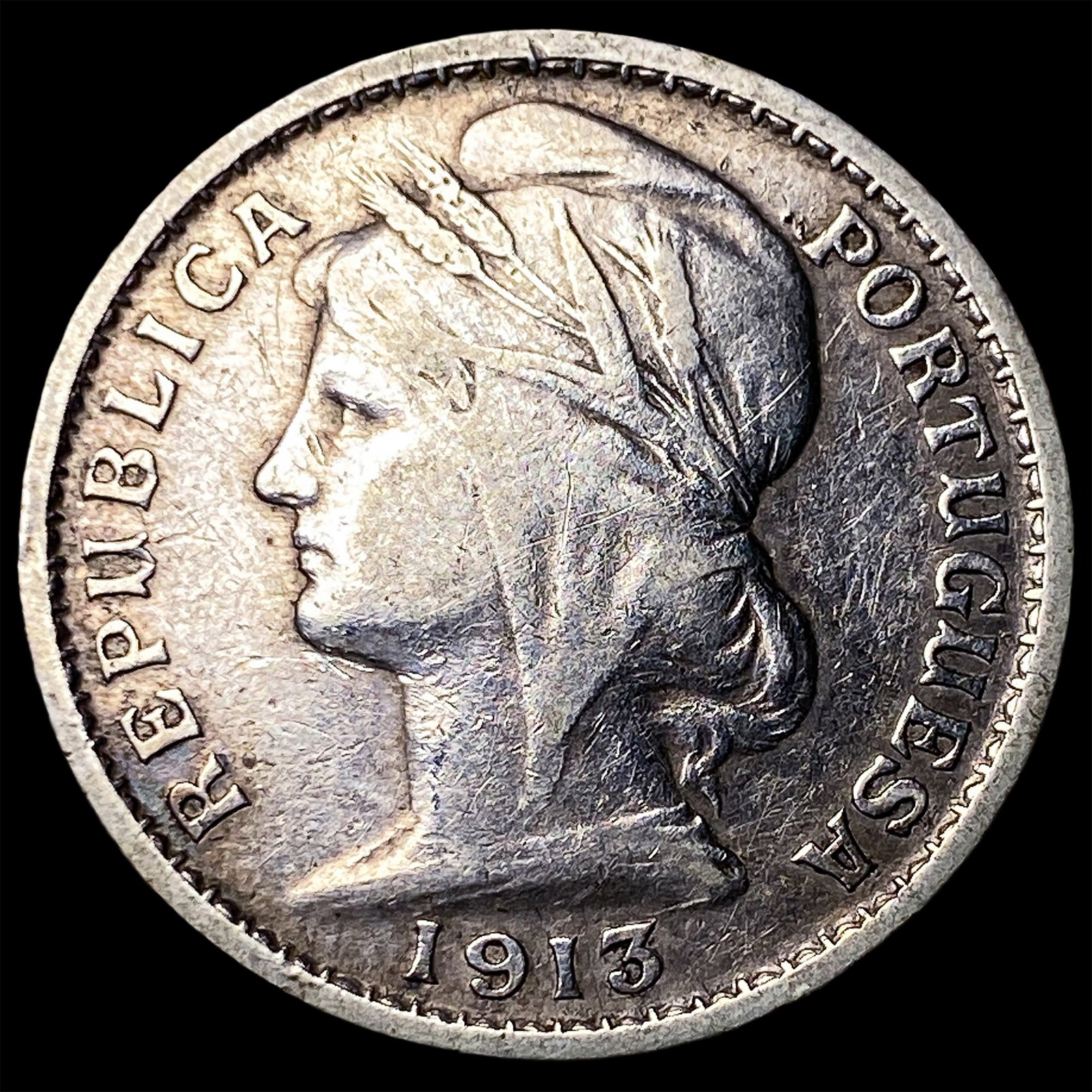 1913 Portugal Silver 20 Centavos (1 of 2)