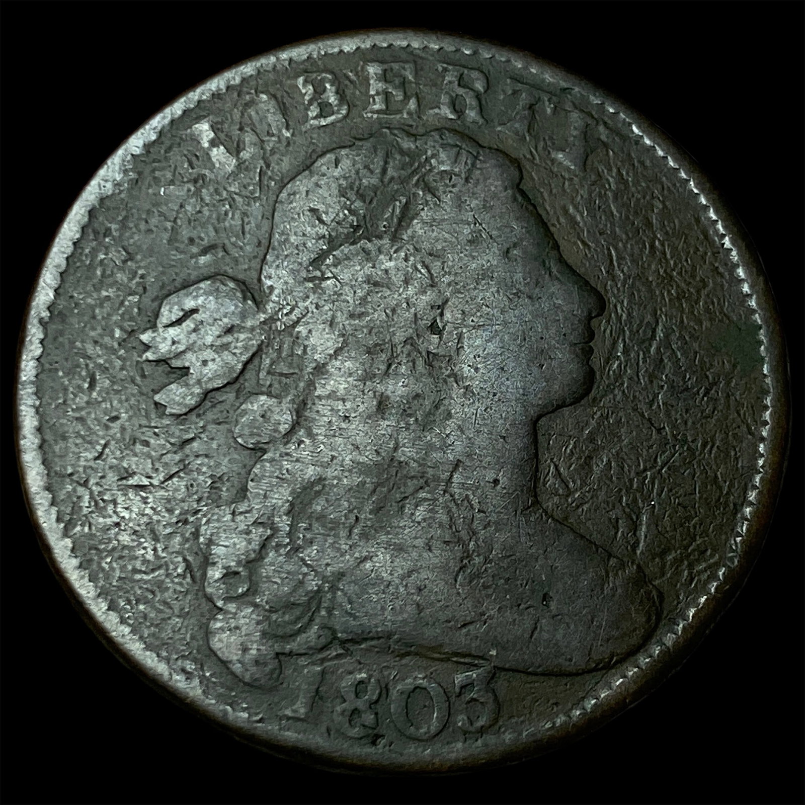1803 Draped Bust Large Cent NICELY CIRCULATED: 1803 Draped Bust Large Cent NICELY CIRCULATED