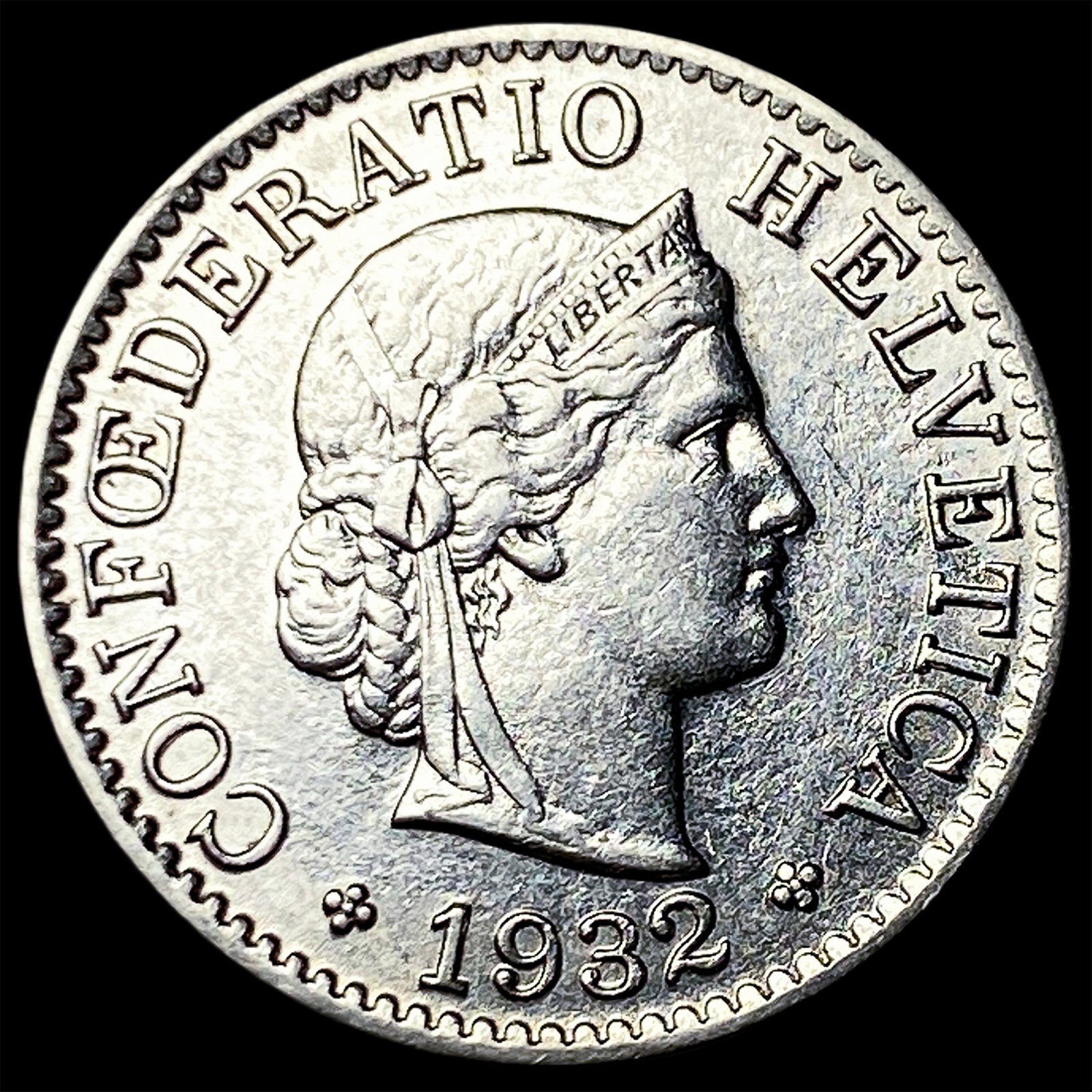 1932-B Switzerland Nickel 5 Rappen (1 of 2)