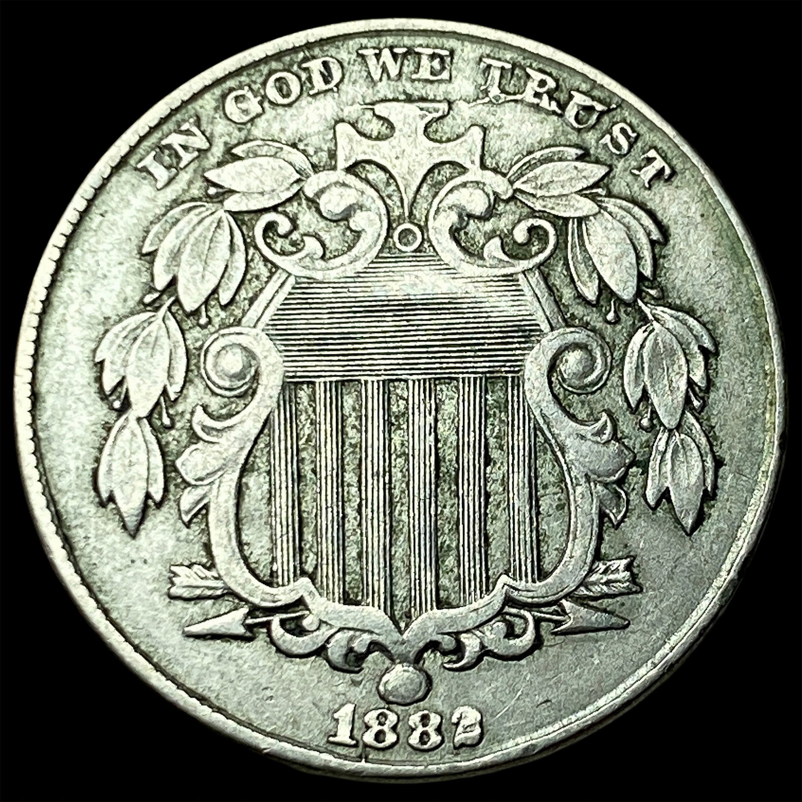 1882 Shield Nickel NEARLY UNCIRCULATED: 1882 Shield Nickel NEARLY UNCIRCULATED