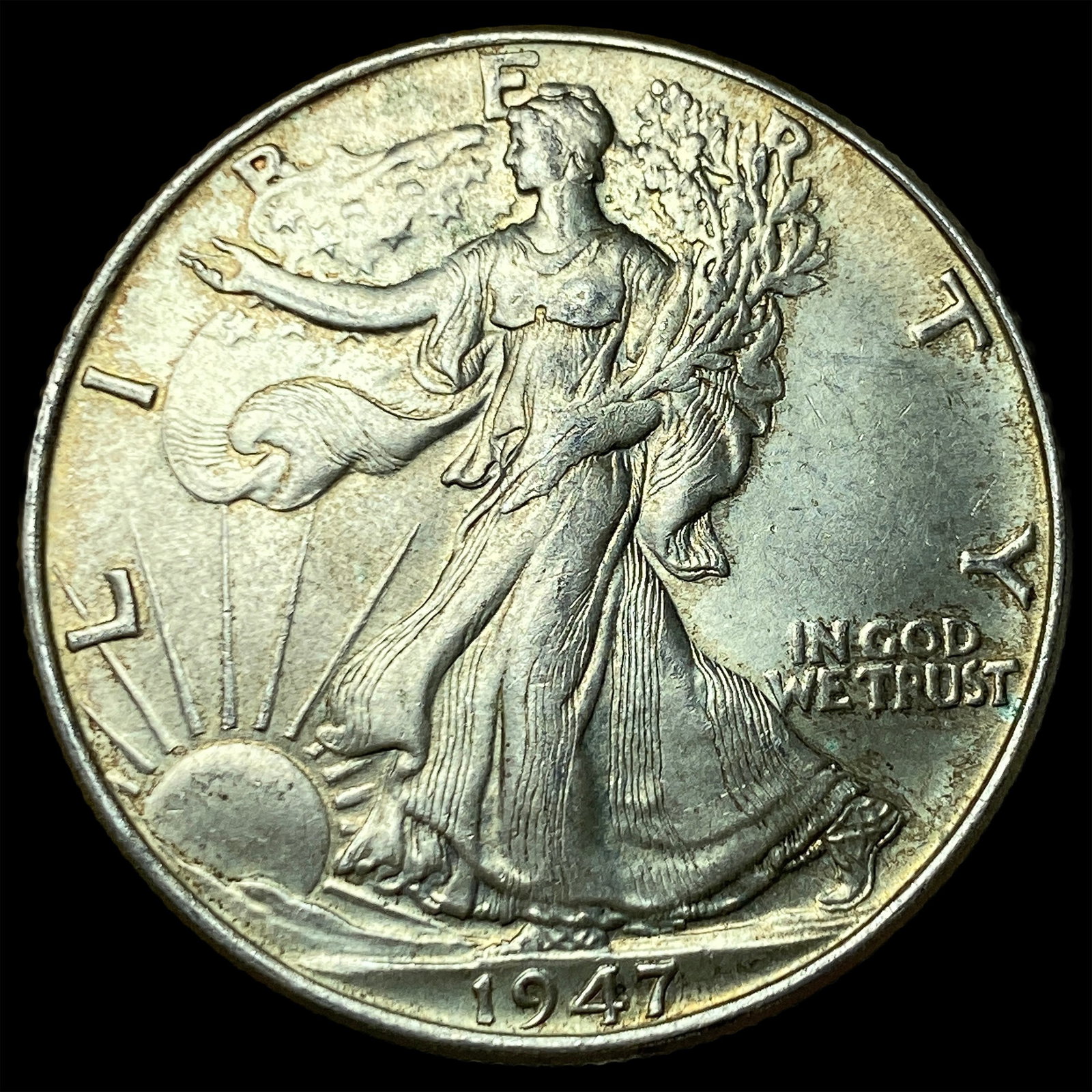 1947 Silver Half Dollar Walking Liberty GEM BU: 1947 Silver Half Dollar Walking Liberty GEM BU