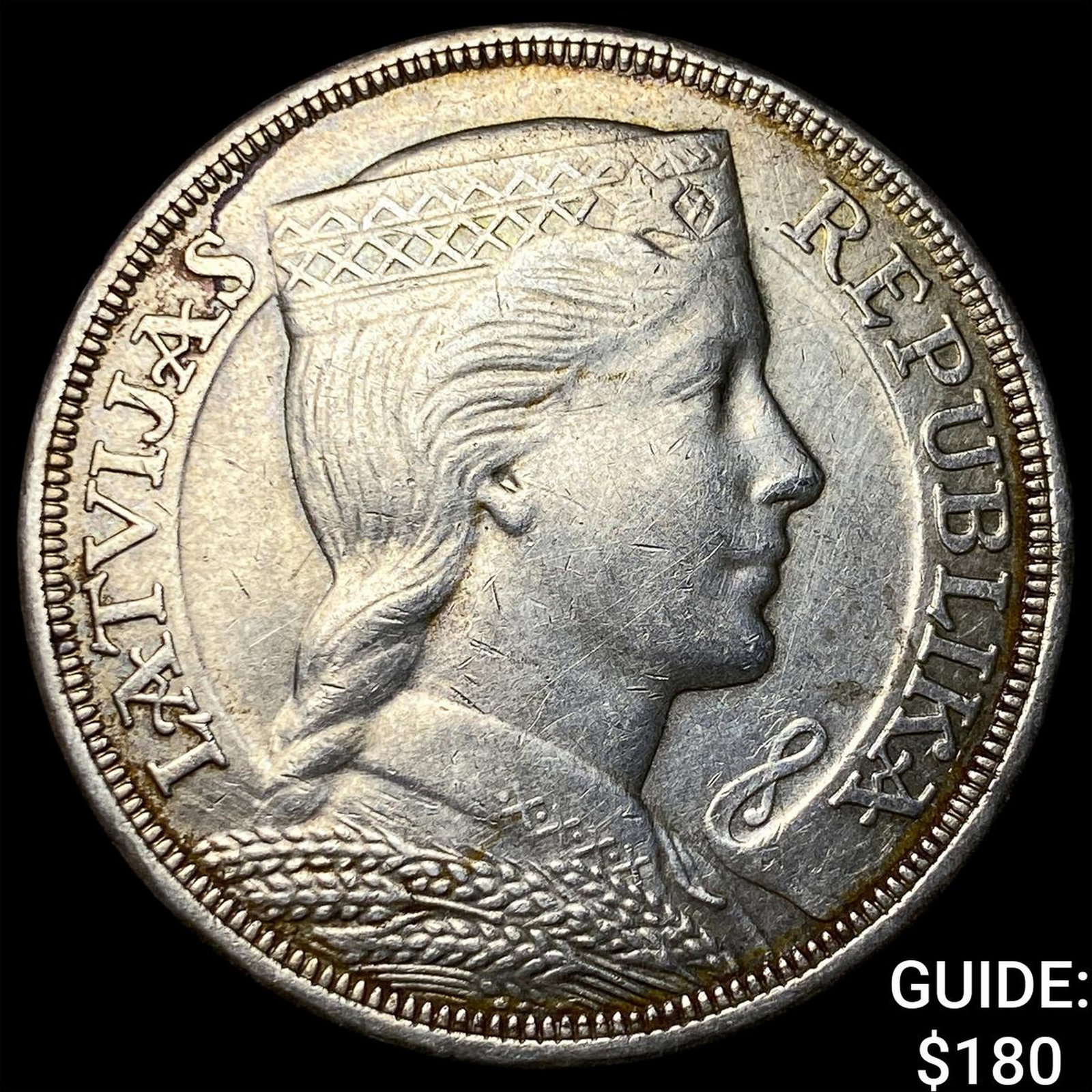1929 Latvia Silver 5 Lati (1 of 2)
