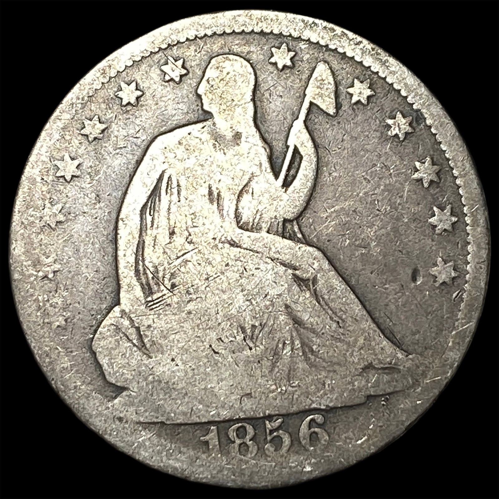 1856 Seated Liberty Half Dollar NICELY CIRCULATED: 1856 Seated Liberty Half Dollar NICELY CIRCULATED