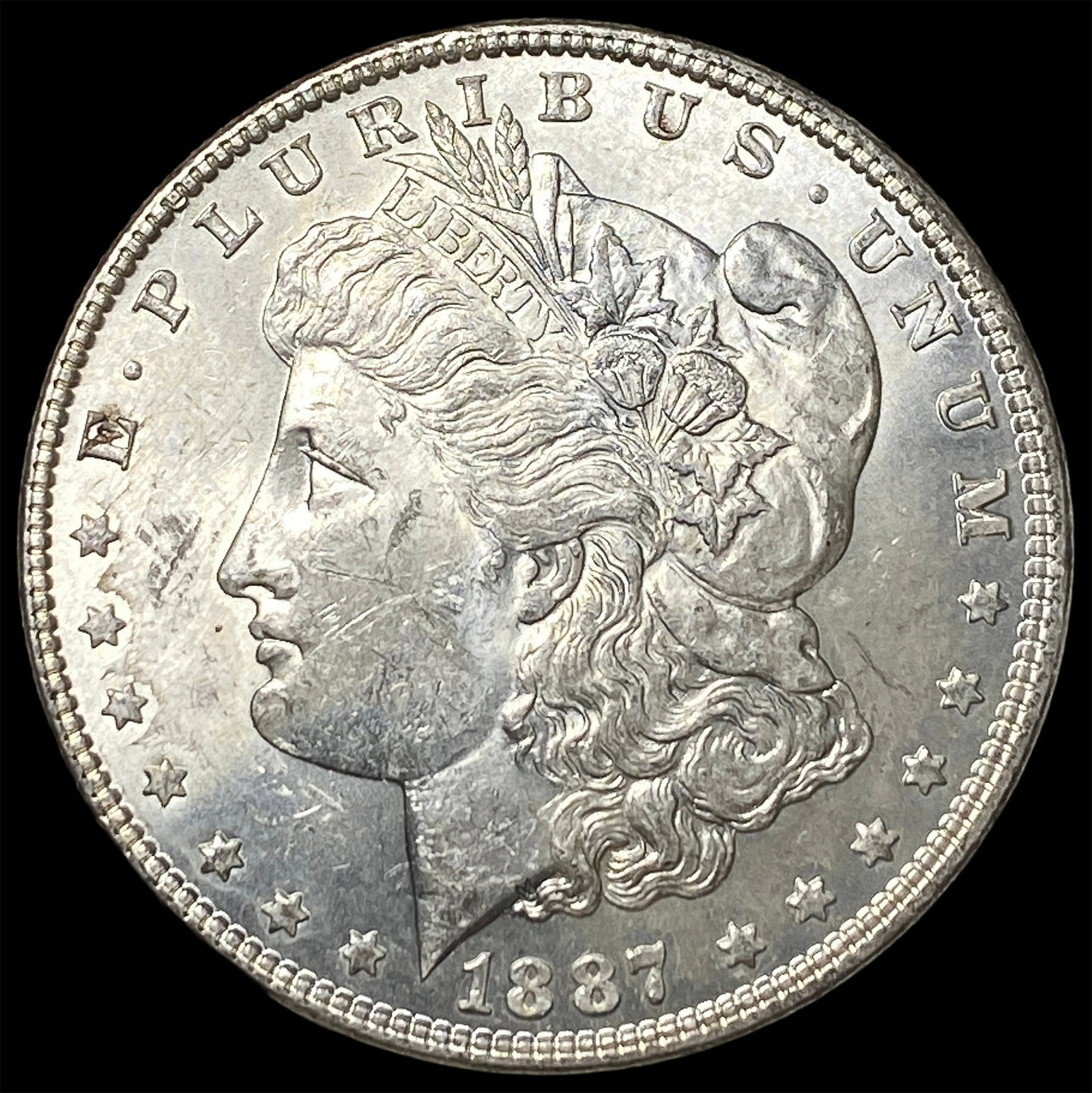 1887-S Silver Morgan Dollar CHOICE BU (1 of 2)