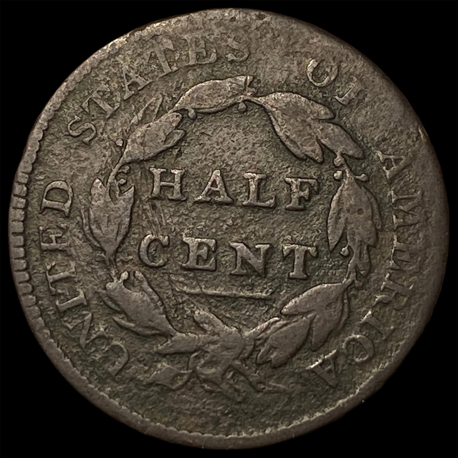 1825 Copper Half Cent NICELY CIRCULATED - 2
