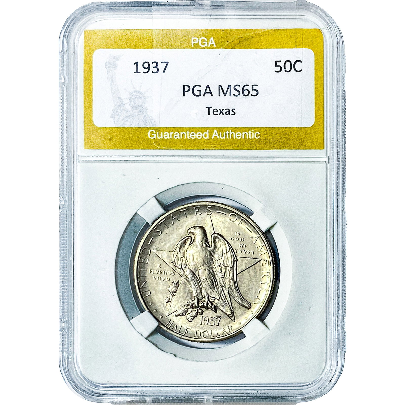 1937 Texas Half Dollar PGA MS65: 1937 Texas Half Dollar PGA MS65