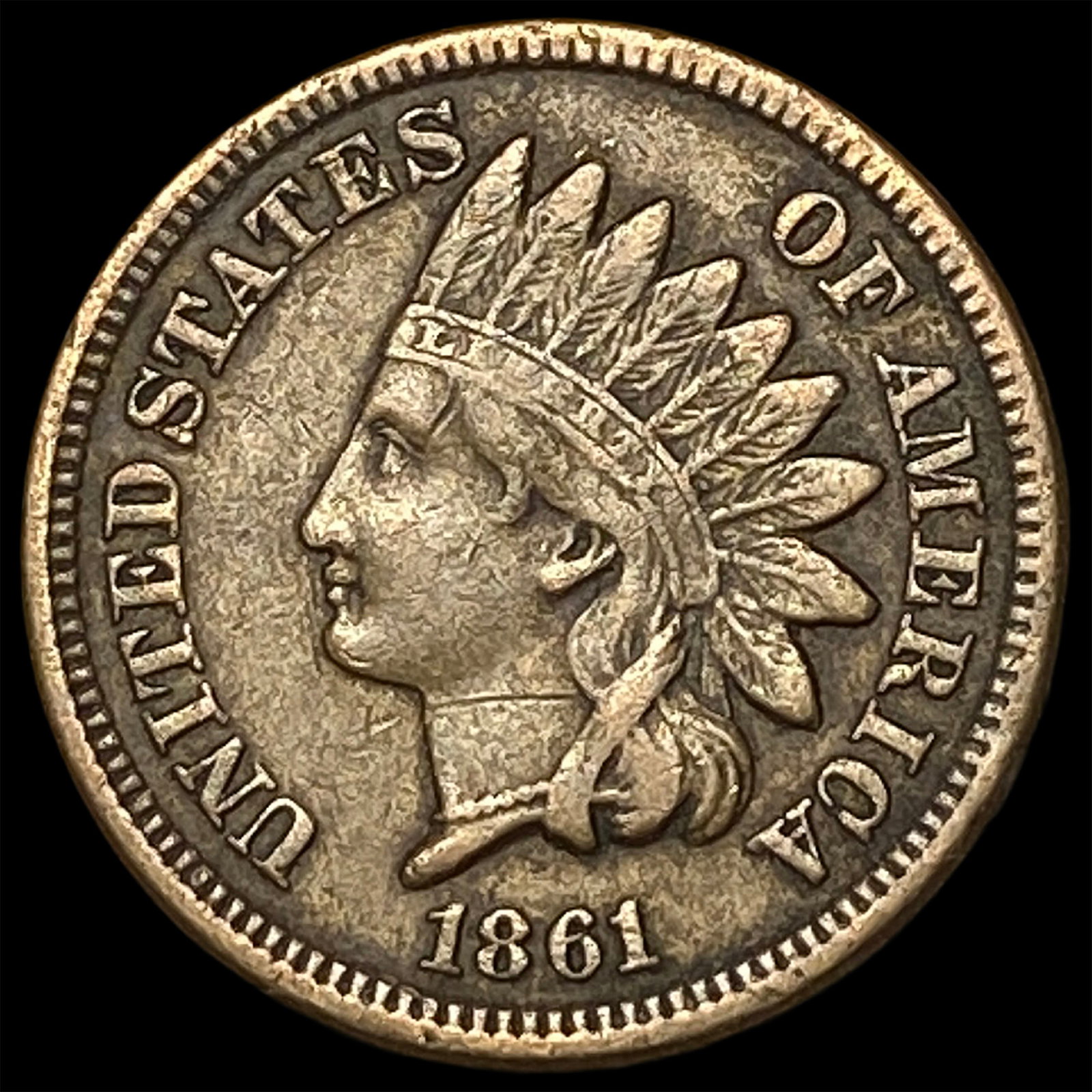 1861 Indian Head Cent LIGHTLY CIRCULATED: 1861 Indian Head Cent LIGHTLY CIRCULATED