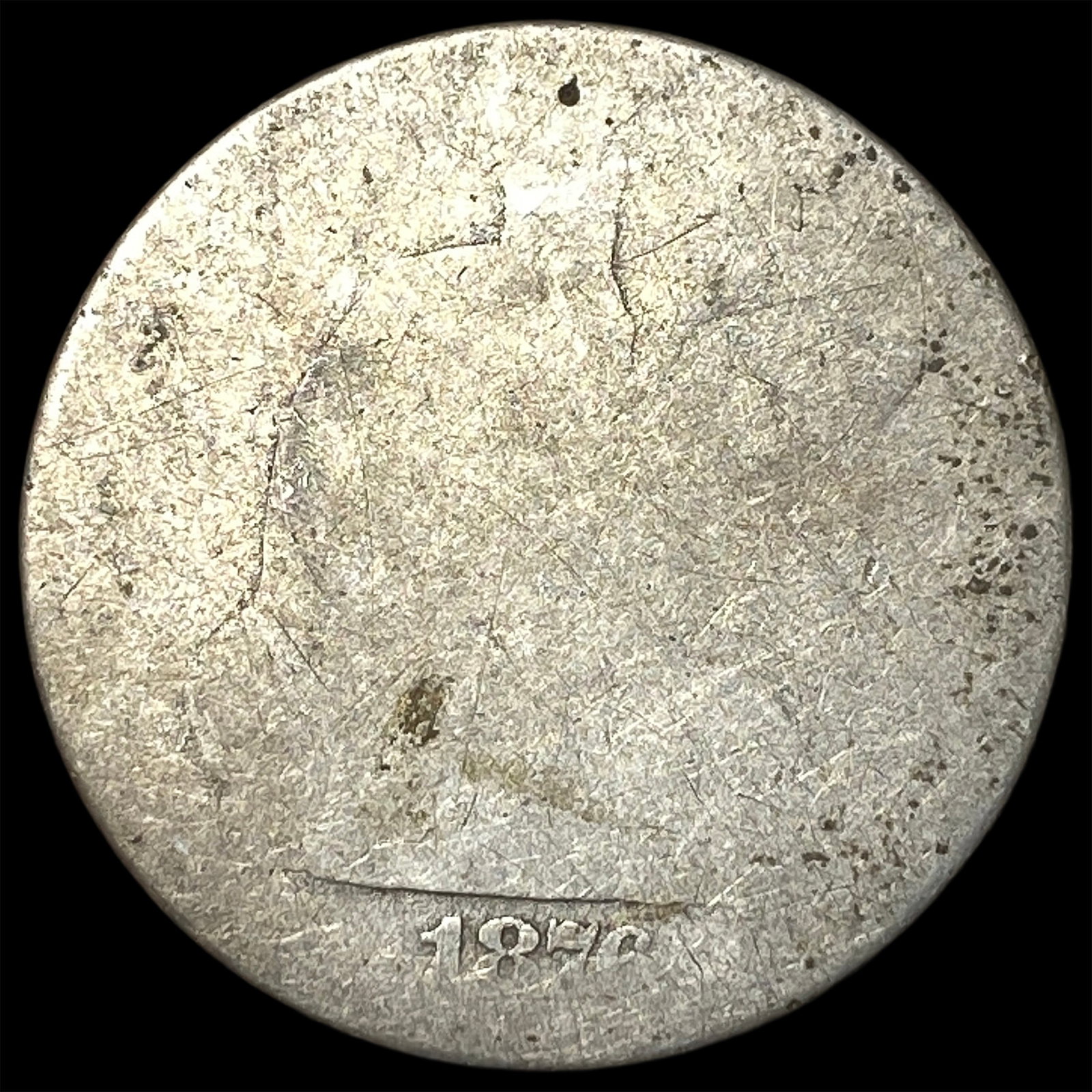 1876 Seated Liberty Quarter (heavily worn) NICELY CIRCULATED (1 of 2)