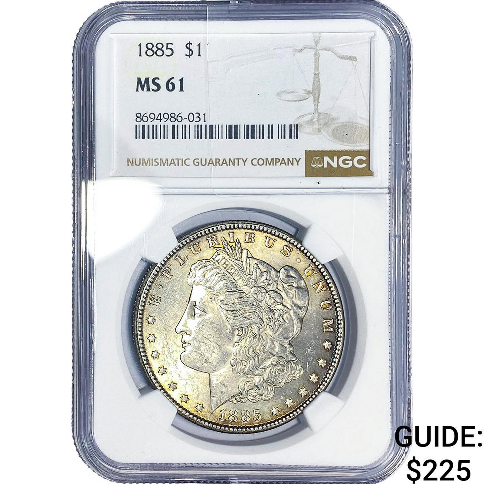 1885 Morgan Silver Dollar NGC MS61: 1885 Morgan Silver Dollar NGC MS61