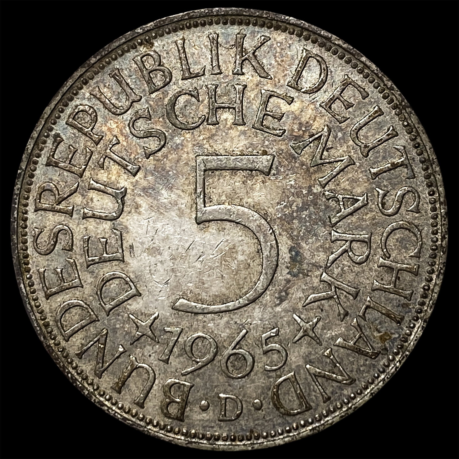 1965 Germany Silver 5 Mark - 2