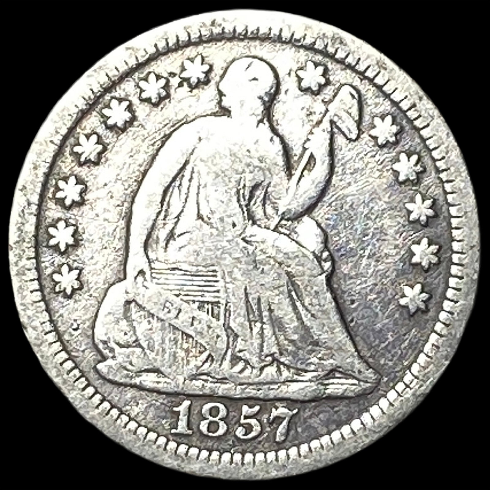 1857-O Silver Half Dime LIGHTLY CIRCULATED: 1857-O Silver Half Dime LIGHTLY CIRCULATED