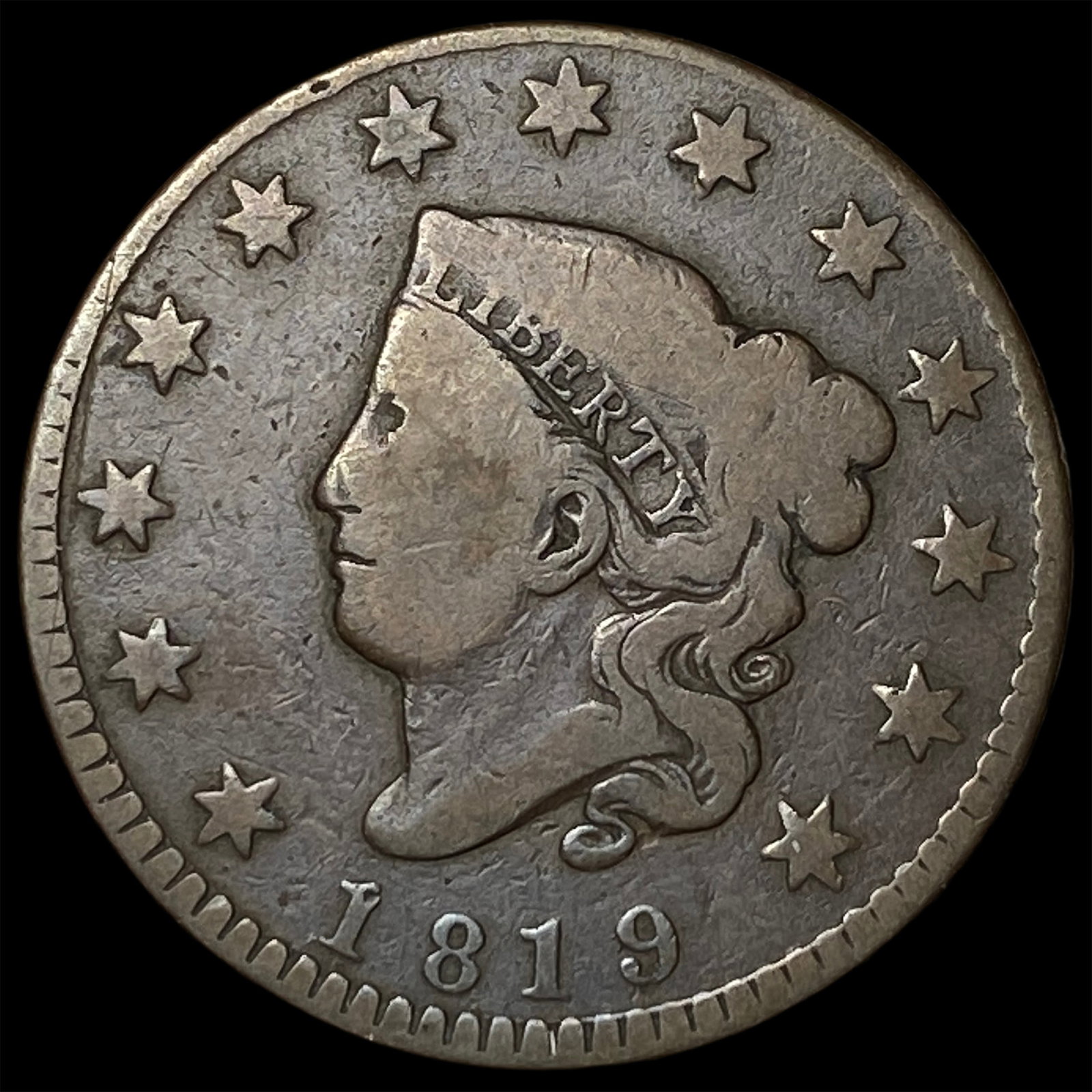 1819 Large Cent LIGHTLY CIRCULATED (1 of 2)