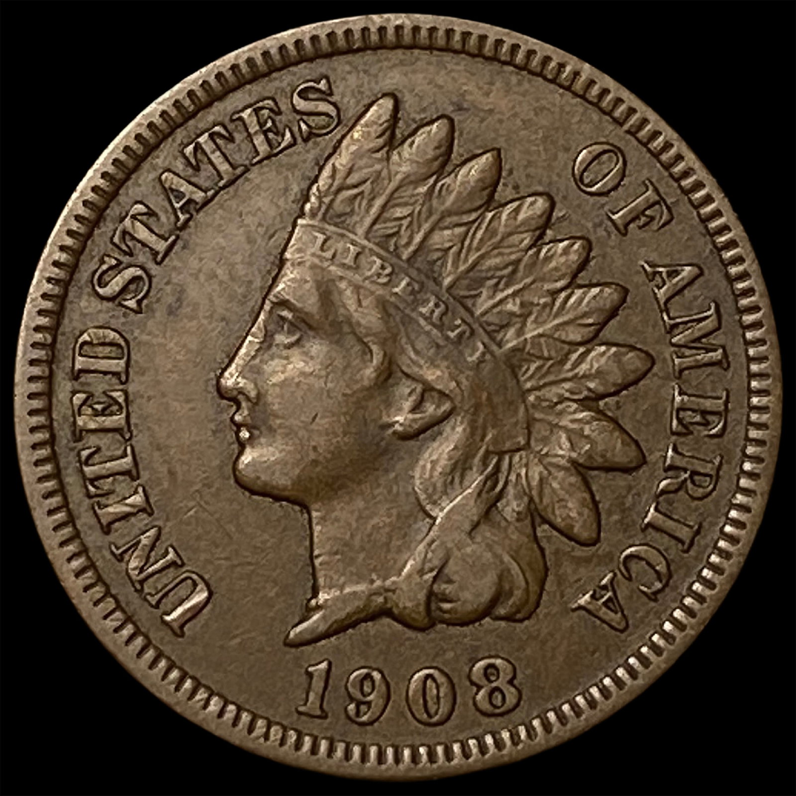 1908-S Indian Head Cent CLOSELY UNCIRCULATED: 1908-S Indian Head Cent CLOSELY UNCIRCULATED