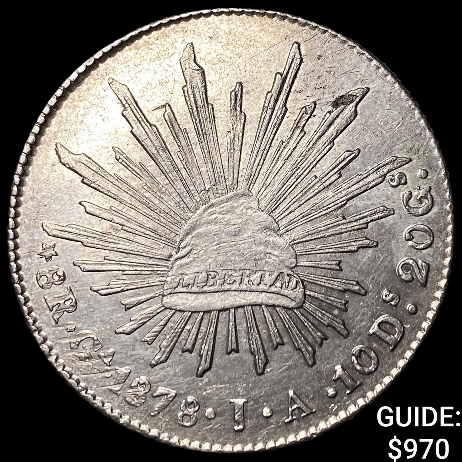 1878 GaJA Mexico Silver 8 Reales PL Fields (1 of 2)