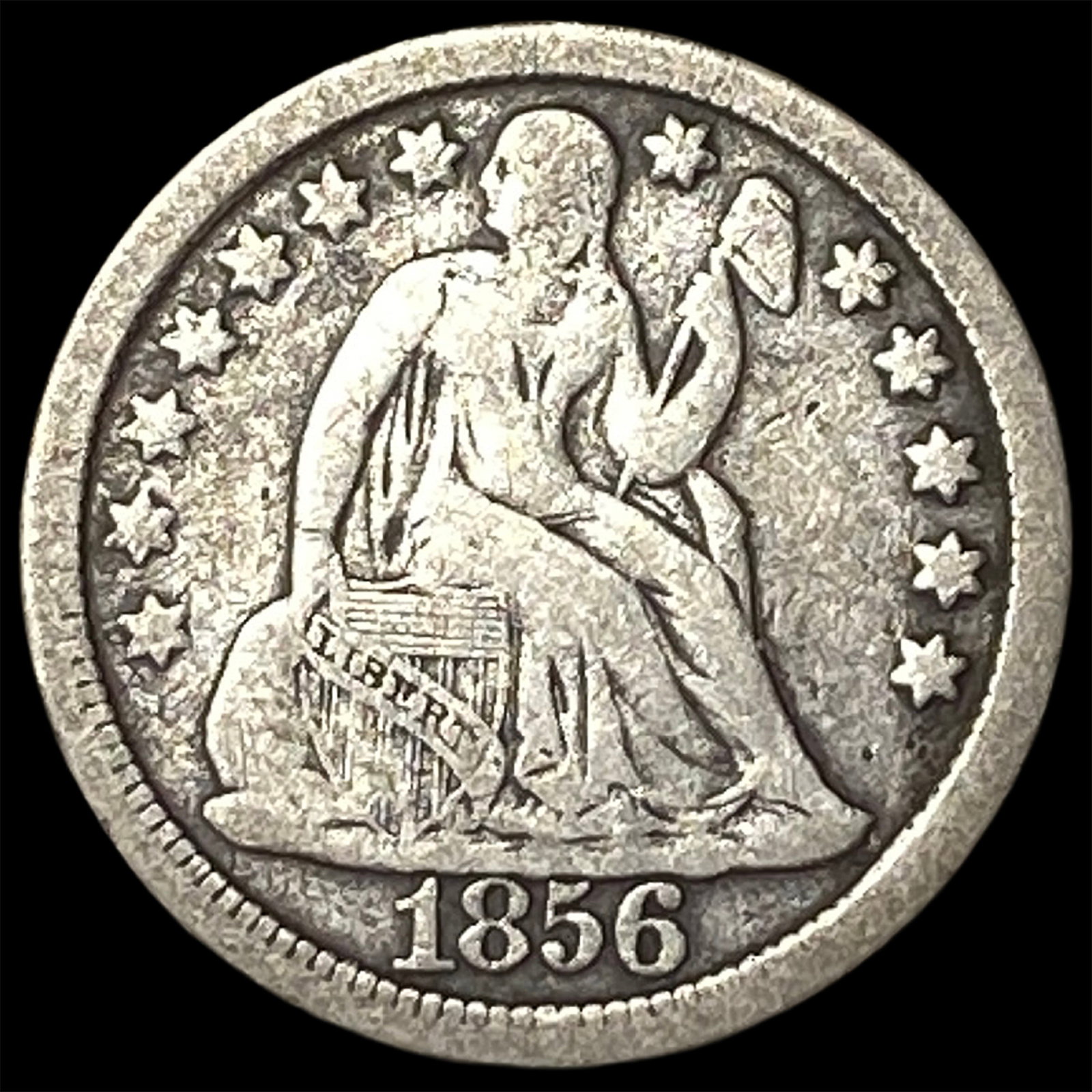 1856 Seated Liberty Dime LIGHTLY CIRCULATED (1 of 2)