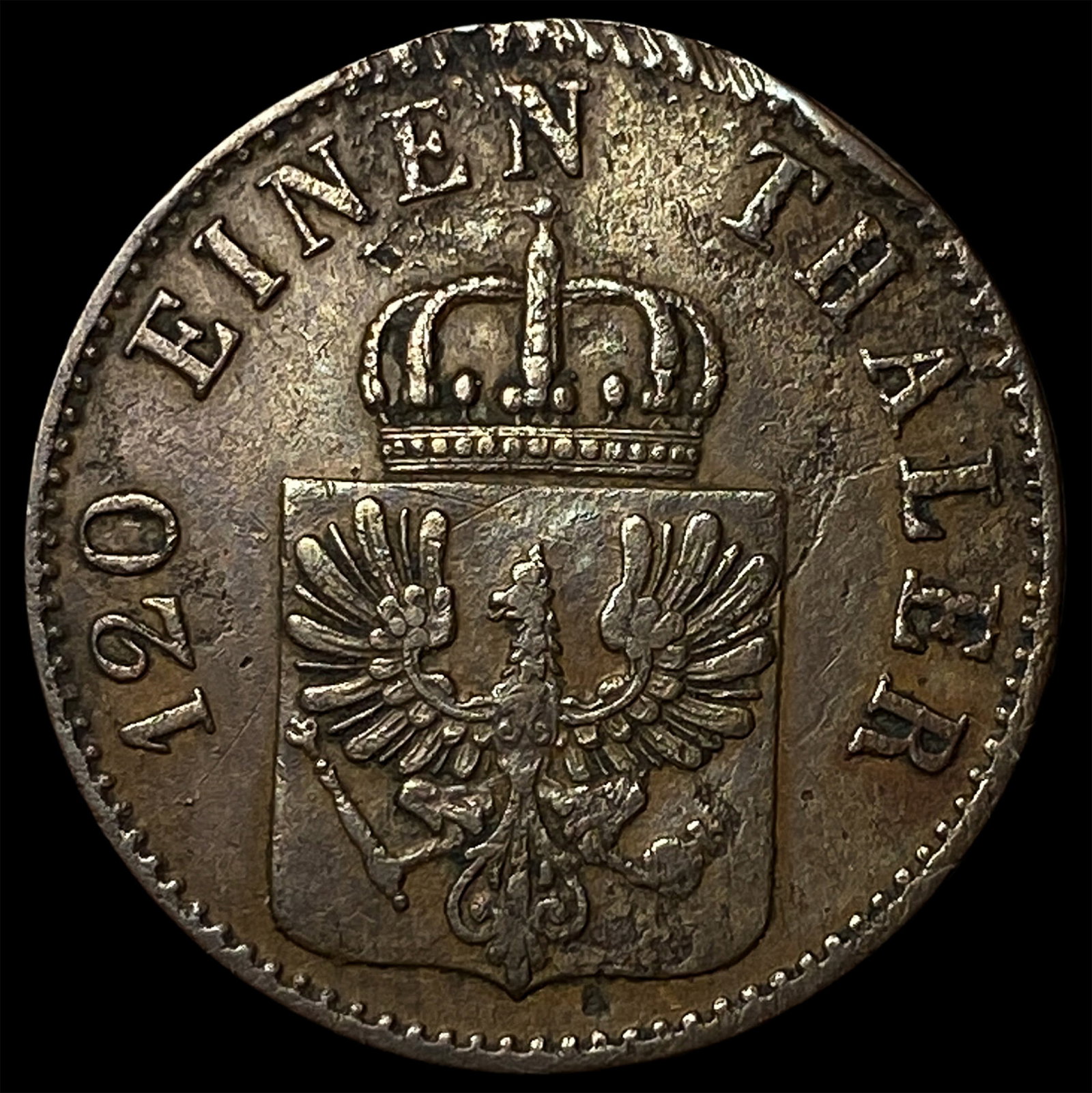 1847 A Prussia Copper 3 Pfennig (1 of 2)