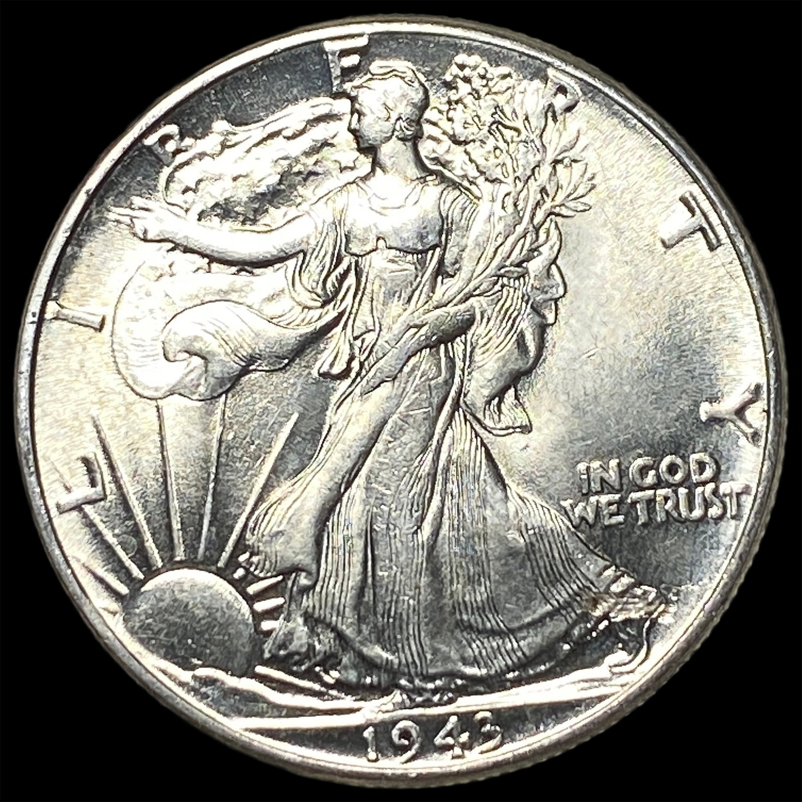 1942 Silver Half Dollar (Walking Liberty) CHOICE BU: 1942 Silver Half Dollar (Walking Liberty) CHOICE BU