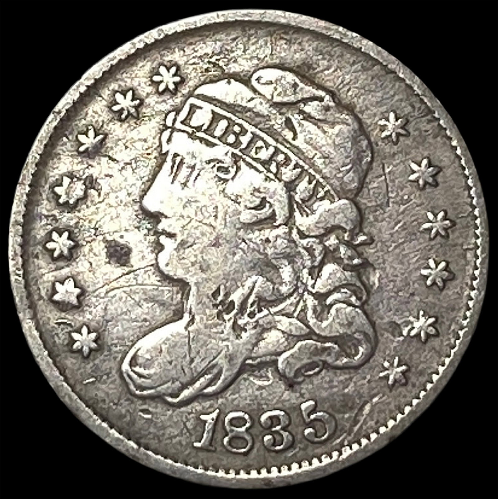 1835 Capped Bust Half Dime LIGHTLY CIRCULATED: 1835 Capped Bust Half Dime LIGHTLY CIRCULATED