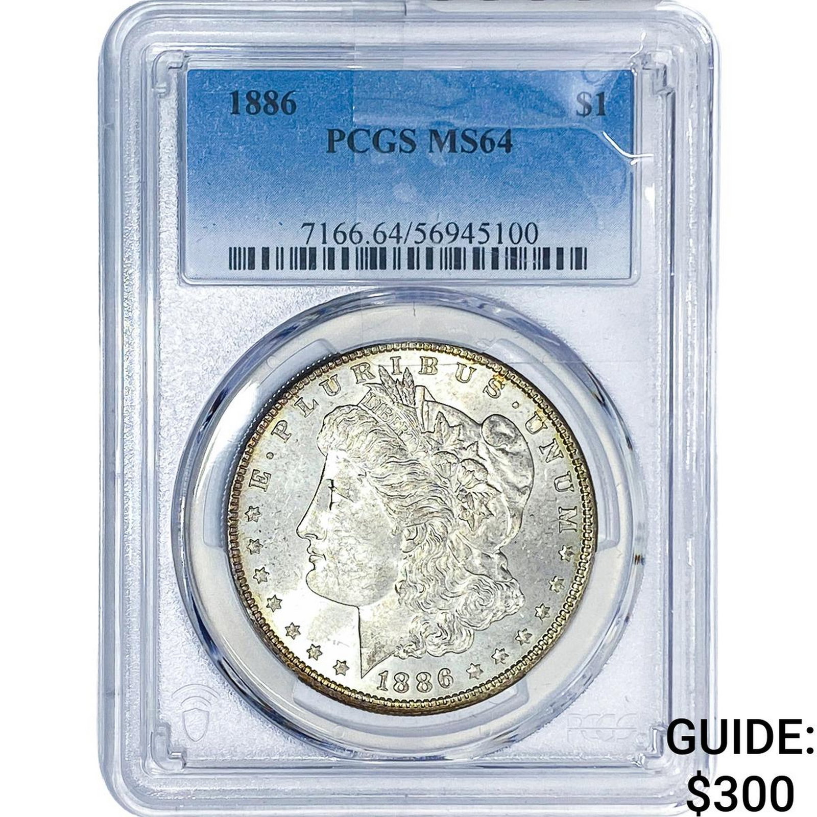 1886 Morgan Silver Dollar PCGS MS64: 1886 Morgan Silver Dollar PCGS MS64