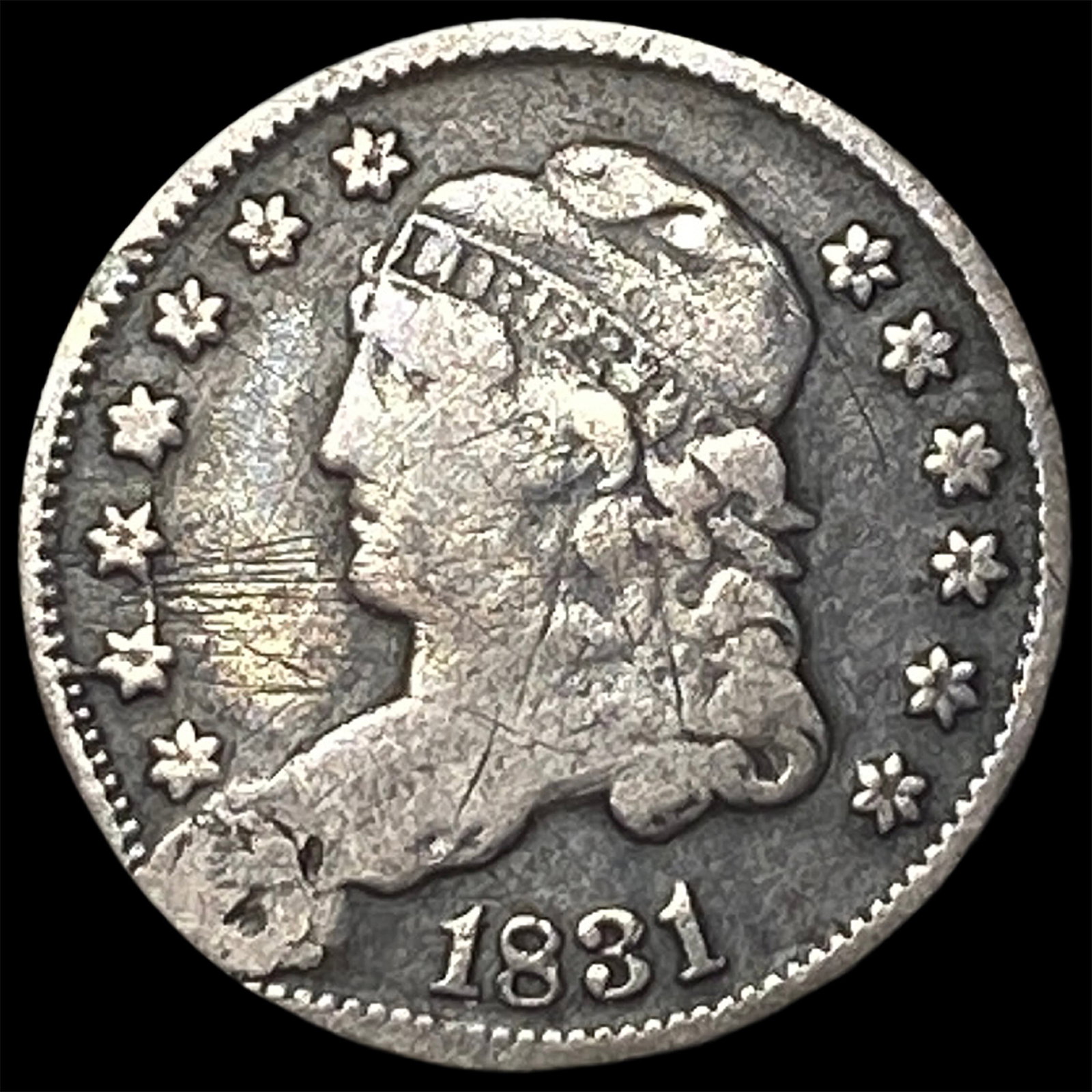 1831 Capped Bust Silver Half Dime NICELY CIRCULATED (1 of 2)