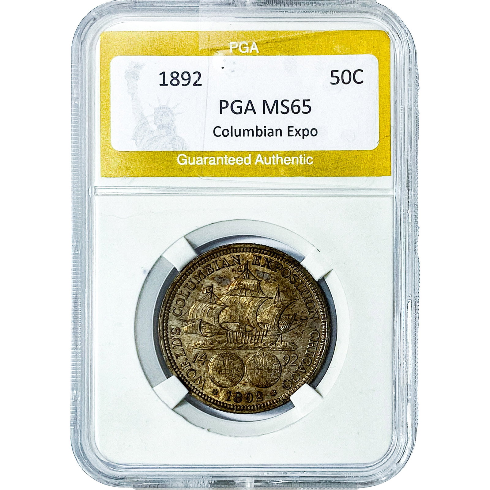 1892 Columbian Expo Half Dollar PGA MS65 (1 of 2)