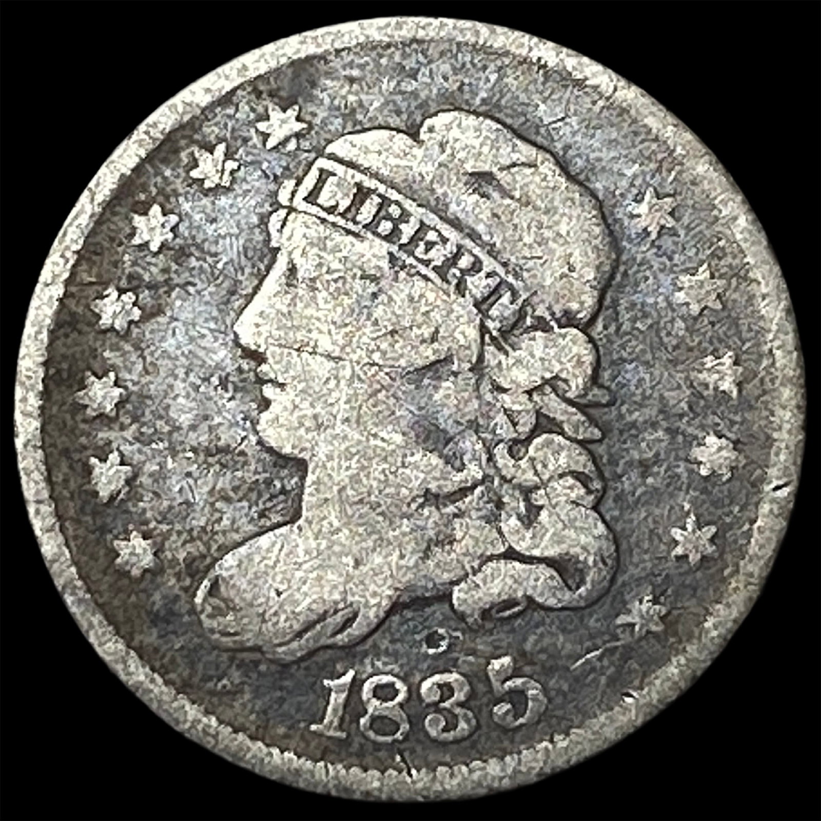 1835 Capped Bust Half Dime NICELY CIRCULATED: 1835 Capped Bust Half Dime NICELY CIRCULATED